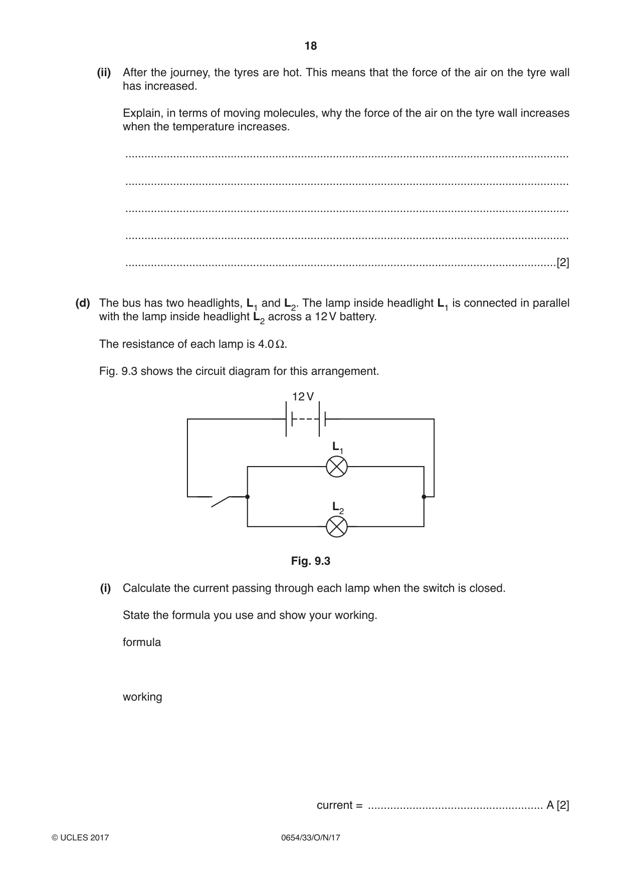 Cambridge IGCSE Sciences - Co-ordinated (Double) 0654 2017 Oct/Nov Paper 3 · Variant 3 question paper, page 18 of 28