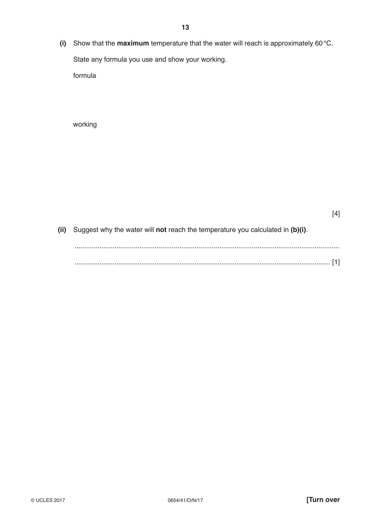 Cambridge IGCSE Sciences - Co-ordinated (Double) 0654 2017 Oct/Nov Paper 4 · Variant 1 question paper, page 13 of 32