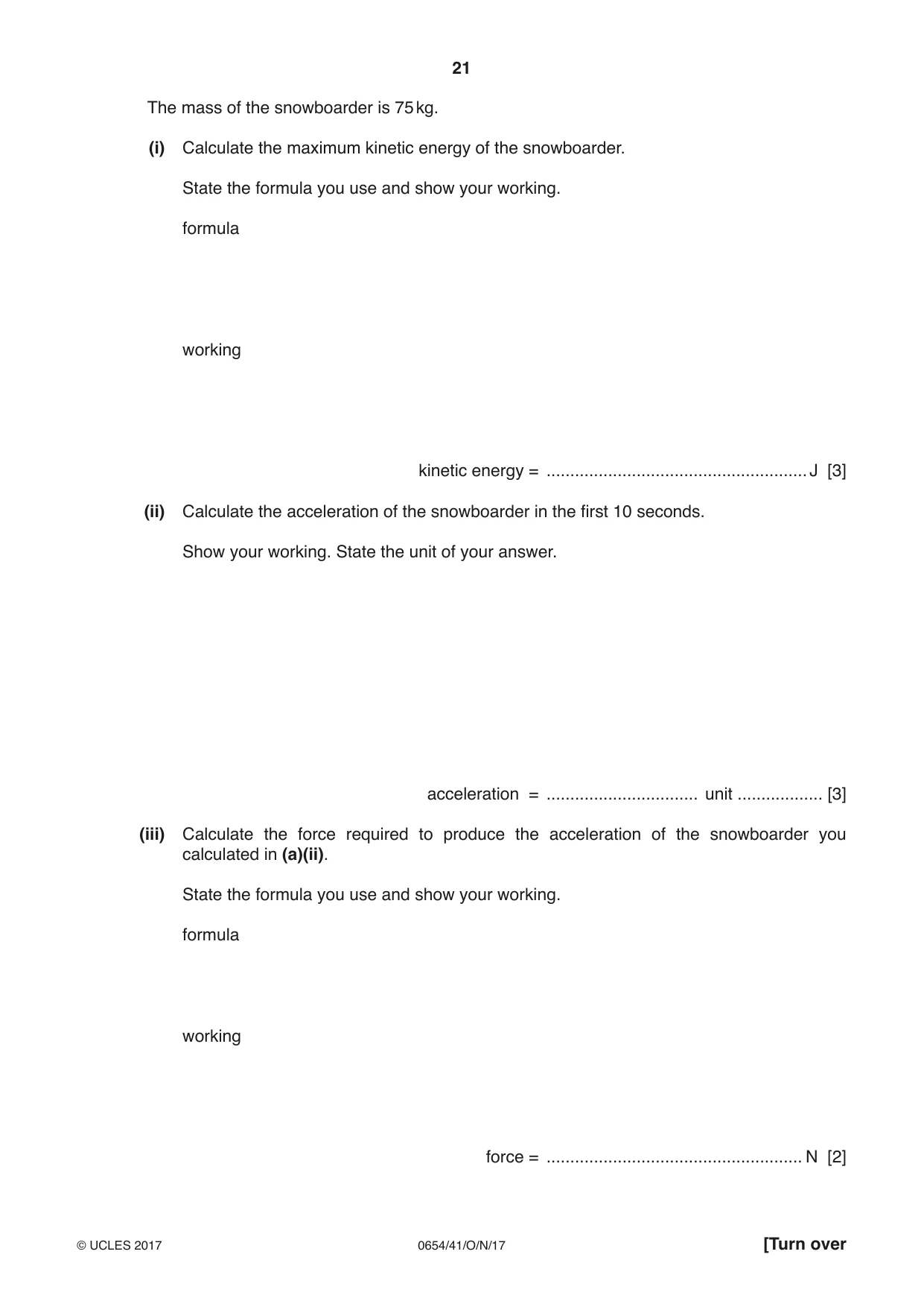 Cambridge IGCSE Sciences - Co-ordinated (Double) 0654 2017 Oct/Nov Paper 4 · Variant 1 question paper, page 21 of 32