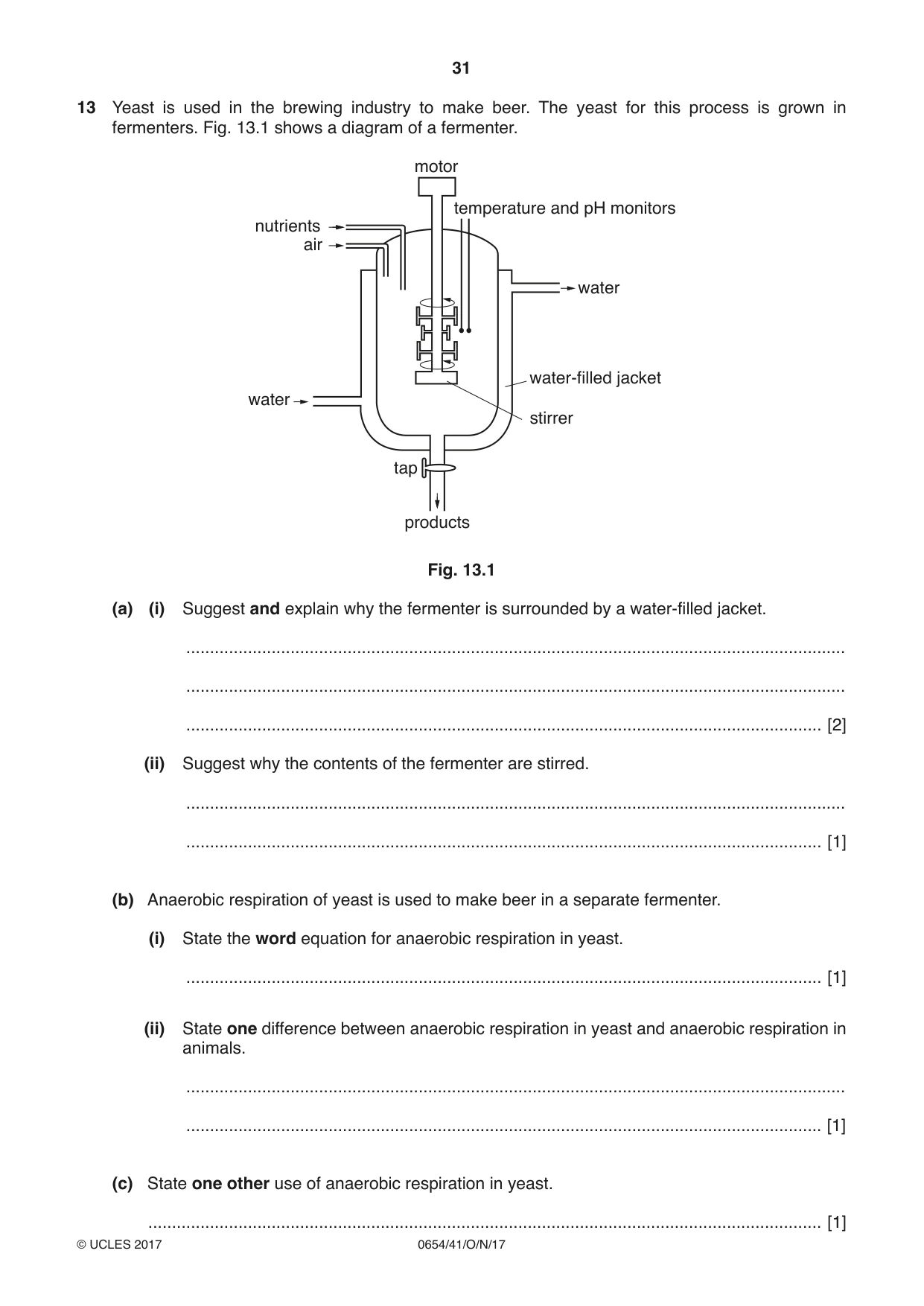 Cambridge IGCSE Sciences - Co-ordinated (Double) 0654 2017 Oct/Nov Paper 4 · Variant 1 question paper, page 31 of 32
