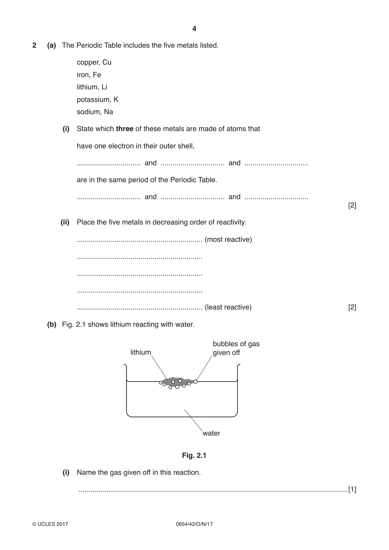 Cambridge IGCSE Sciences - Co-ordinated (Double) 0654 2017 Oct/Nov Paper 4 · Variant 2 question paper, page 4 of 32
