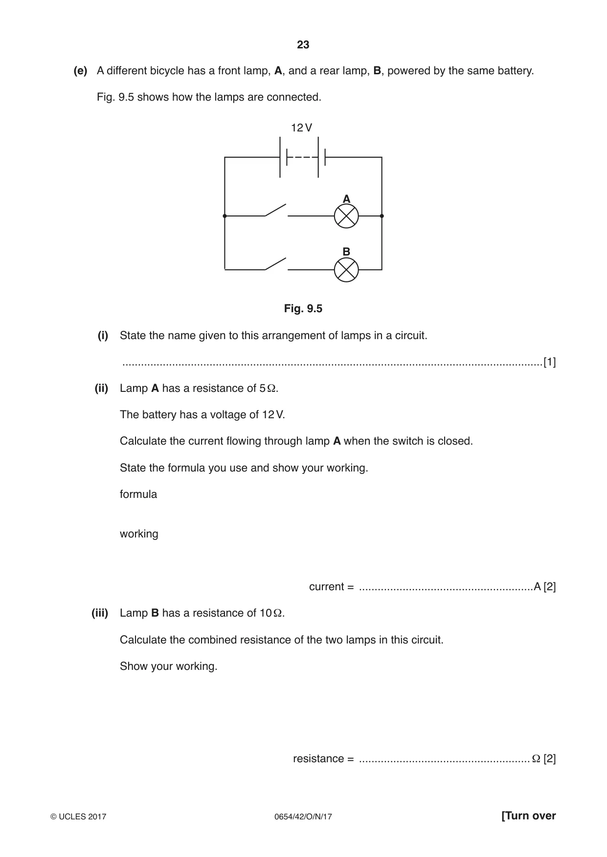 Cambridge IGCSE Sciences - Co-ordinated (Double) 0654 2017 Oct/Nov Paper 4 · Variant 2 question paper, page 23 of 32