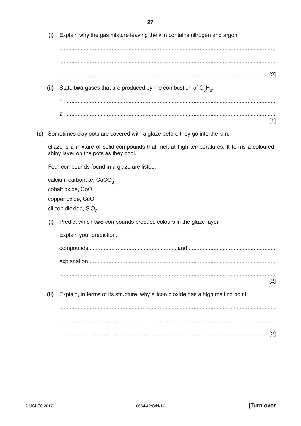 Cambridge IGCSE Sciences - Co-ordinated (Double) 0654 2017 Oct/Nov Paper 4 · Variant 2 question paper, page 27 of 32
