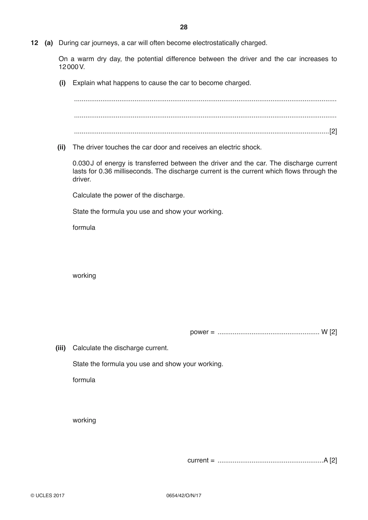 Cambridge IGCSE Sciences - Co-ordinated (Double) 0654 2017 Oct/Nov Paper 4 · Variant 2 question paper, page 28 of 32
