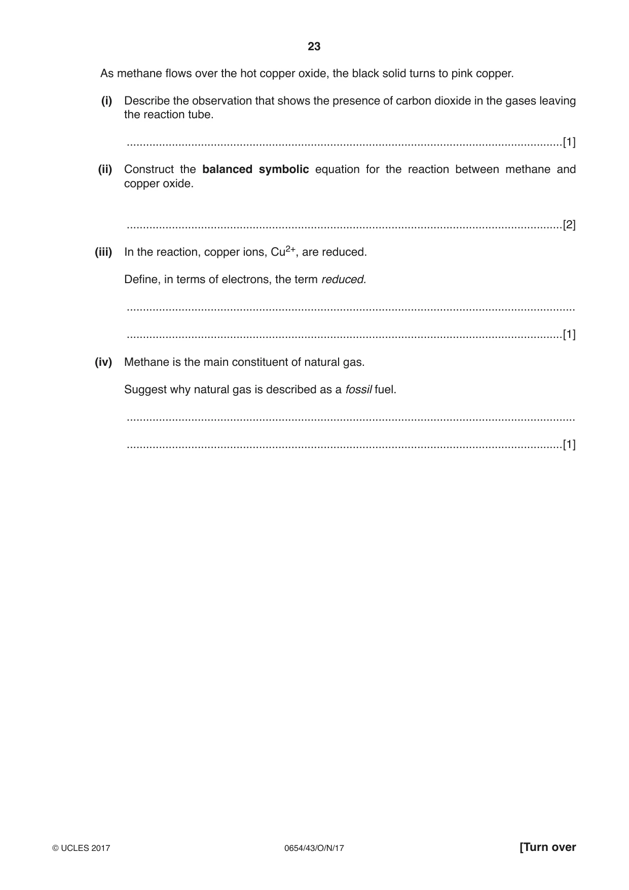 Cambridge IGCSE Sciences - Co-ordinated (Double) 0654 2017 Oct/Nov Paper 4 · Variant 3 question paper, page 23 of 32