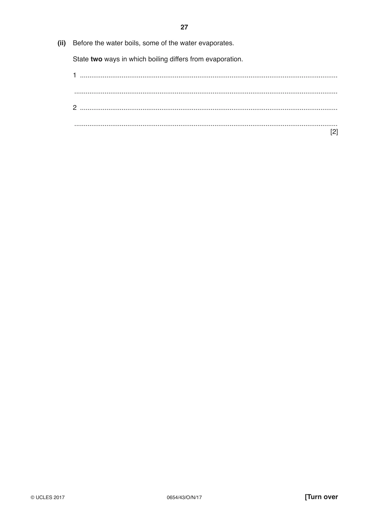 Cambridge IGCSE Sciences - Co-ordinated (Double) 0654 2017 Oct/Nov Paper 4 · Variant 3 question paper, page 27 of 32