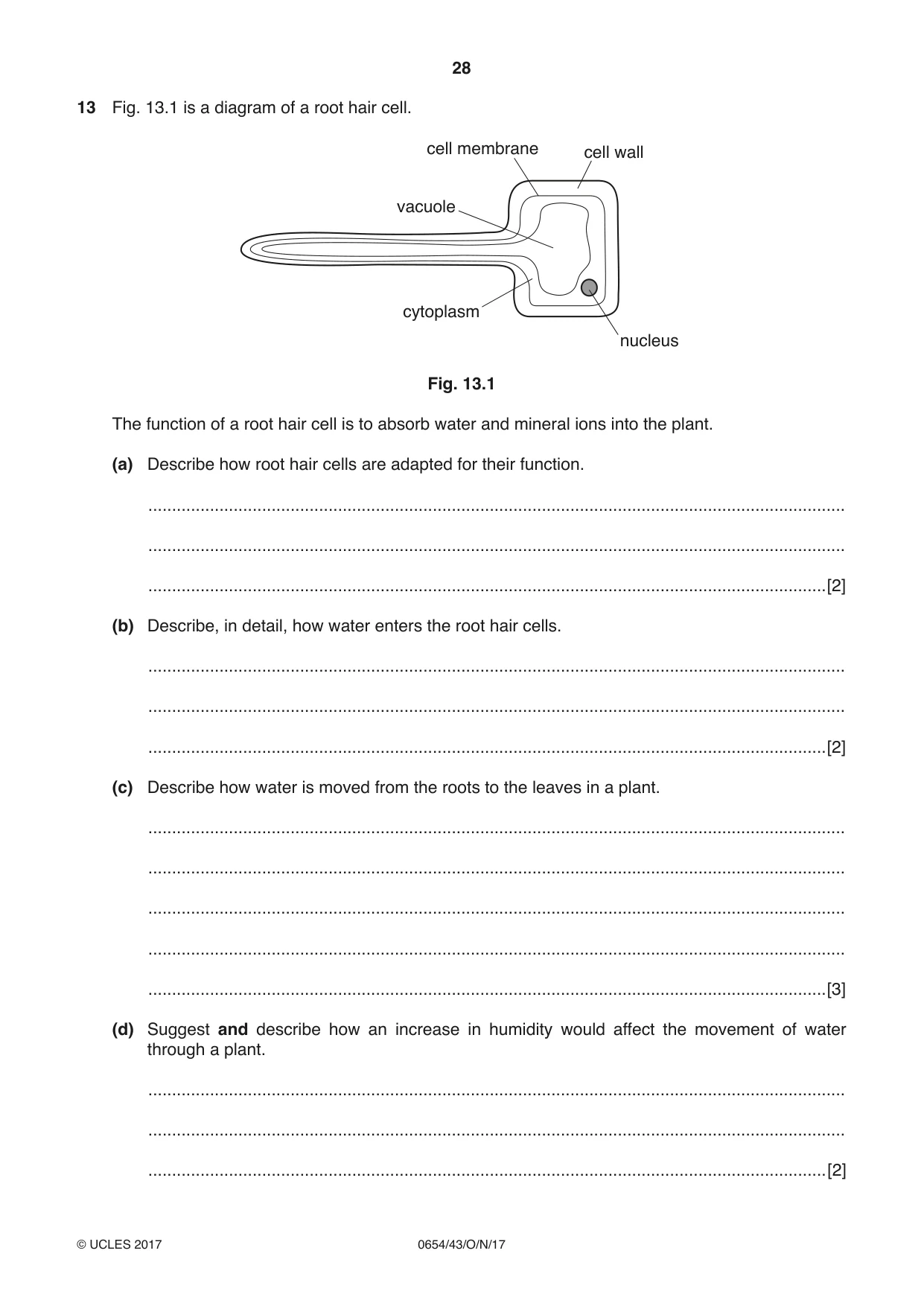 Cambridge IGCSE Sciences - Co-ordinated (Double) 0654 2017 Oct/Nov Paper 4 · Variant 3 question paper, page 28 of 32