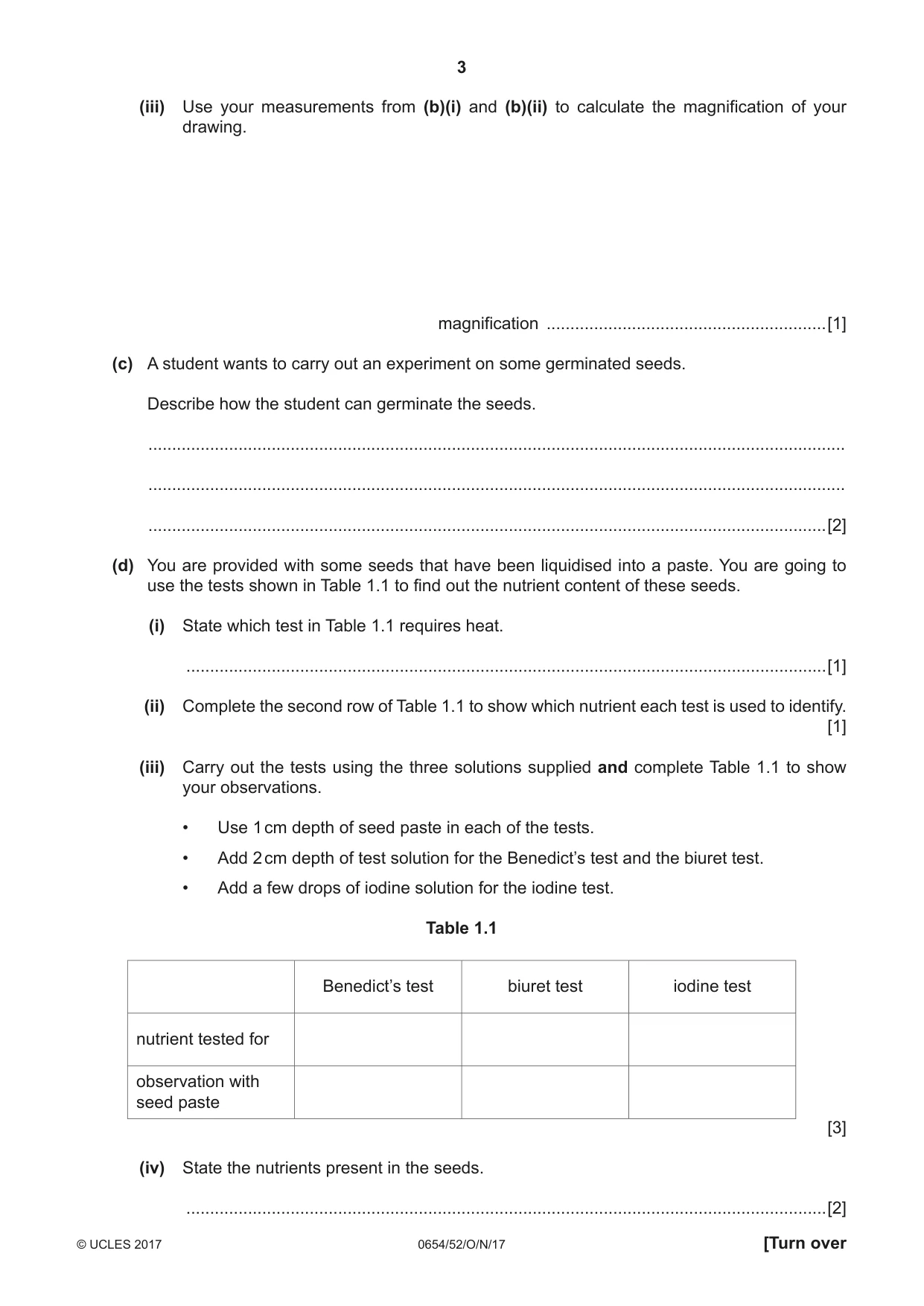 Cambridge IGCSE Sciences - Co-ordinated (Double) 0654 2017 Oct/Nov Paper 5 · Variant 2 question paper, page 3 of 12