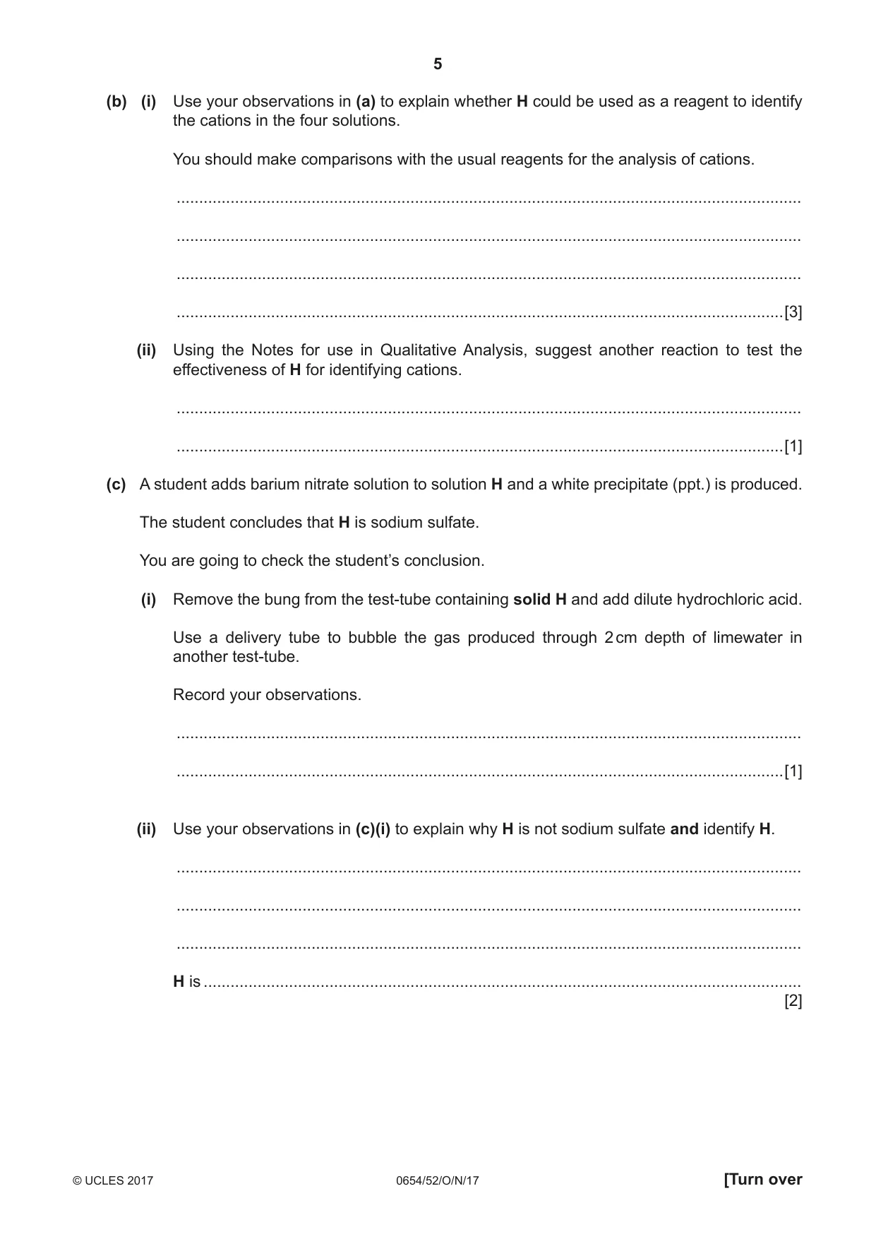 Cambridge IGCSE Sciences - Co-ordinated (Double) 0654 2017 Oct/Nov Paper 5 · Variant 2 question paper, page 5 of 12