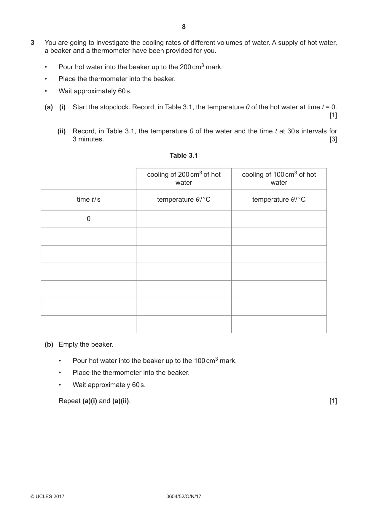 Cambridge IGCSE Sciences - Co-ordinated (Double) 0654 2017 Oct/Nov Paper 5 · Variant 2 question paper, page 8 of 12