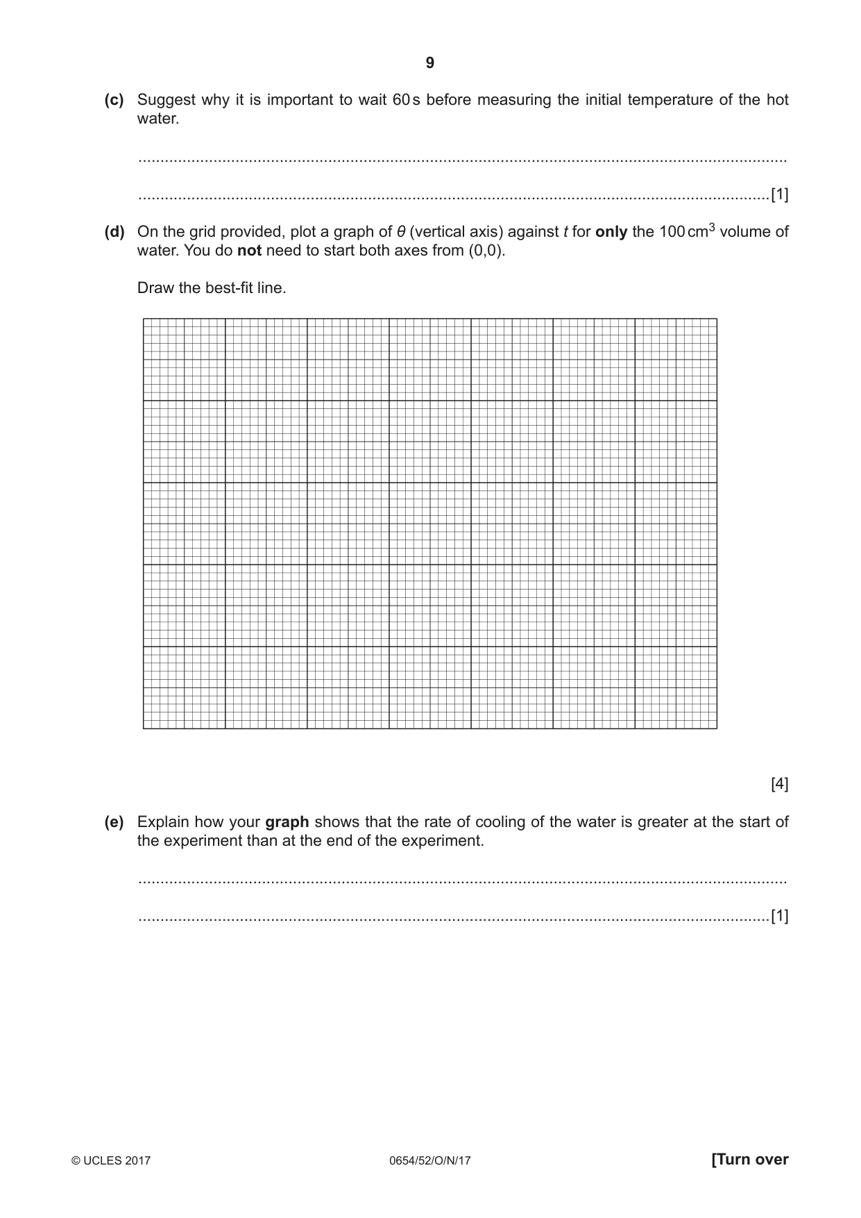 Cambridge IGCSE Sciences - Co-ordinated (Double) 0654 2017 Oct/Nov Paper 5 · Variant 2 question paper, page 9 of 12