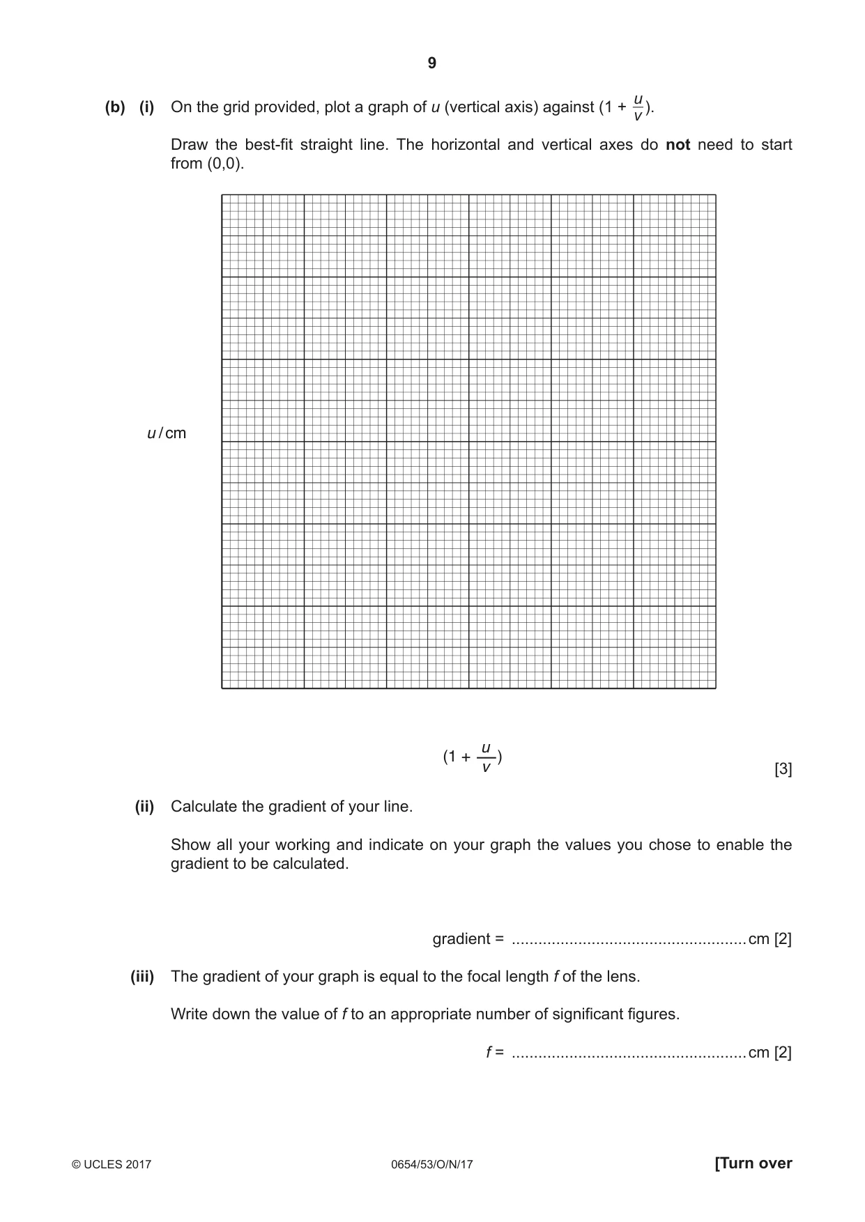 Cambridge IGCSE Sciences - Co-ordinated (Double) 0654 2017 Oct/Nov Paper 5 · Variant 3 question paper, page 9 of 12
