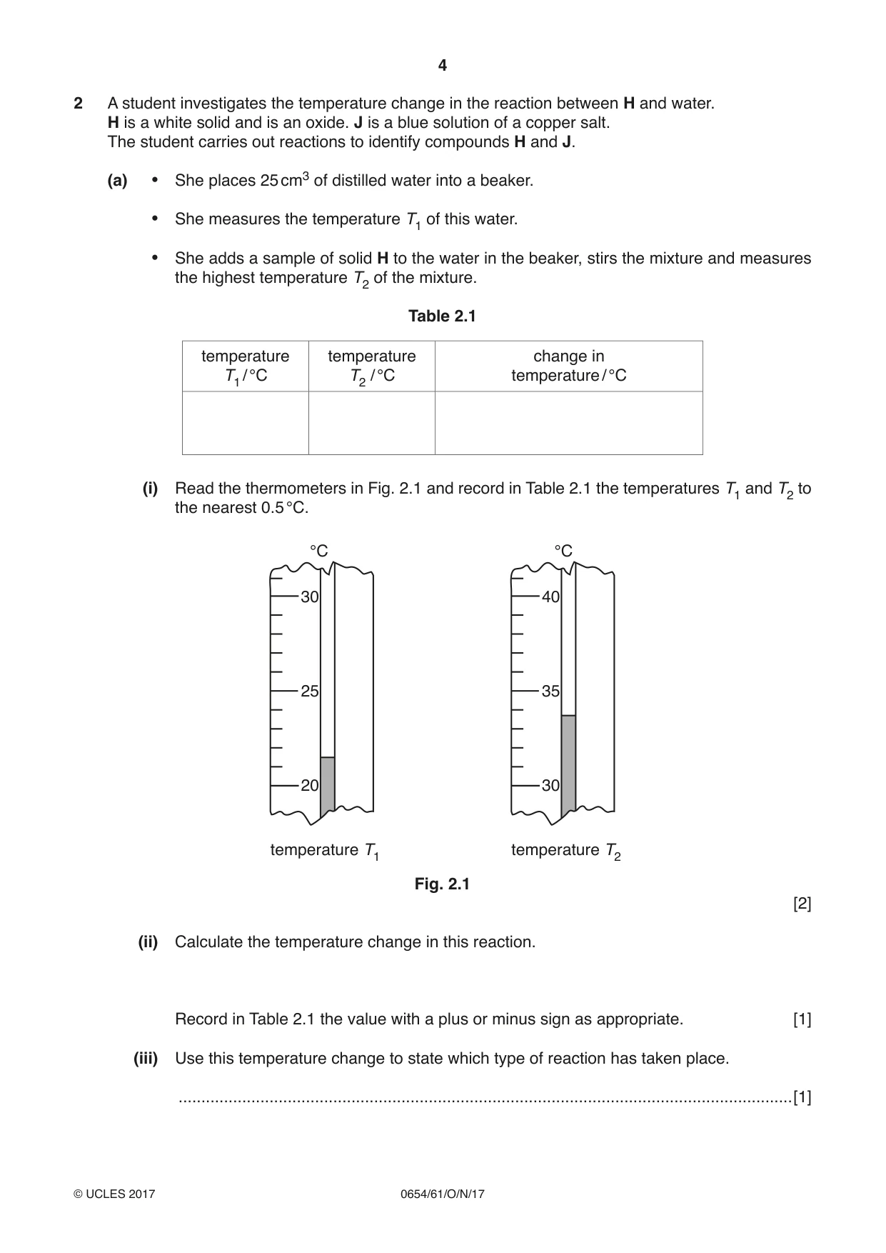 Cambridge IGCSE Sciences - Co-ordinated (Double) 0654 2017 Oct/Nov Paper 6 · Variant 1 question paper, page 4 of 20