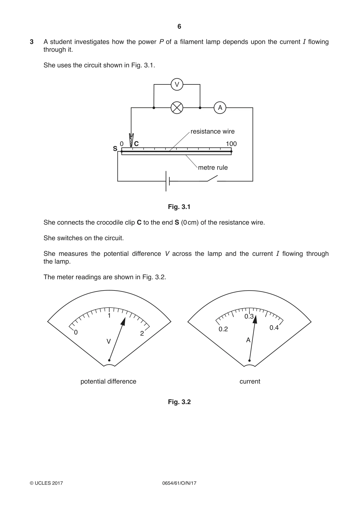Cambridge IGCSE Sciences - Co-ordinated (Double) 0654 2017 Oct/Nov Paper 6 · Variant 1 question paper, page 6 of 20