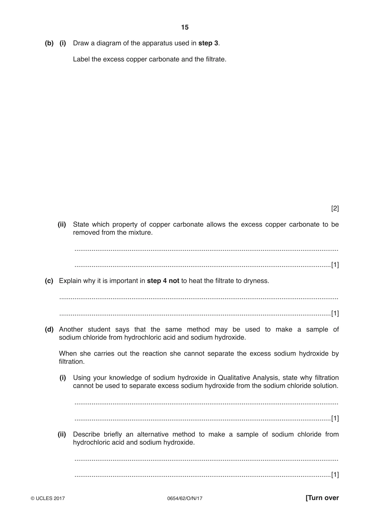 Cambridge IGCSE Sciences - Co-ordinated (Double) 0654 2017 Oct/Nov Paper 6 · Variant 2 question paper, page 15 of 20