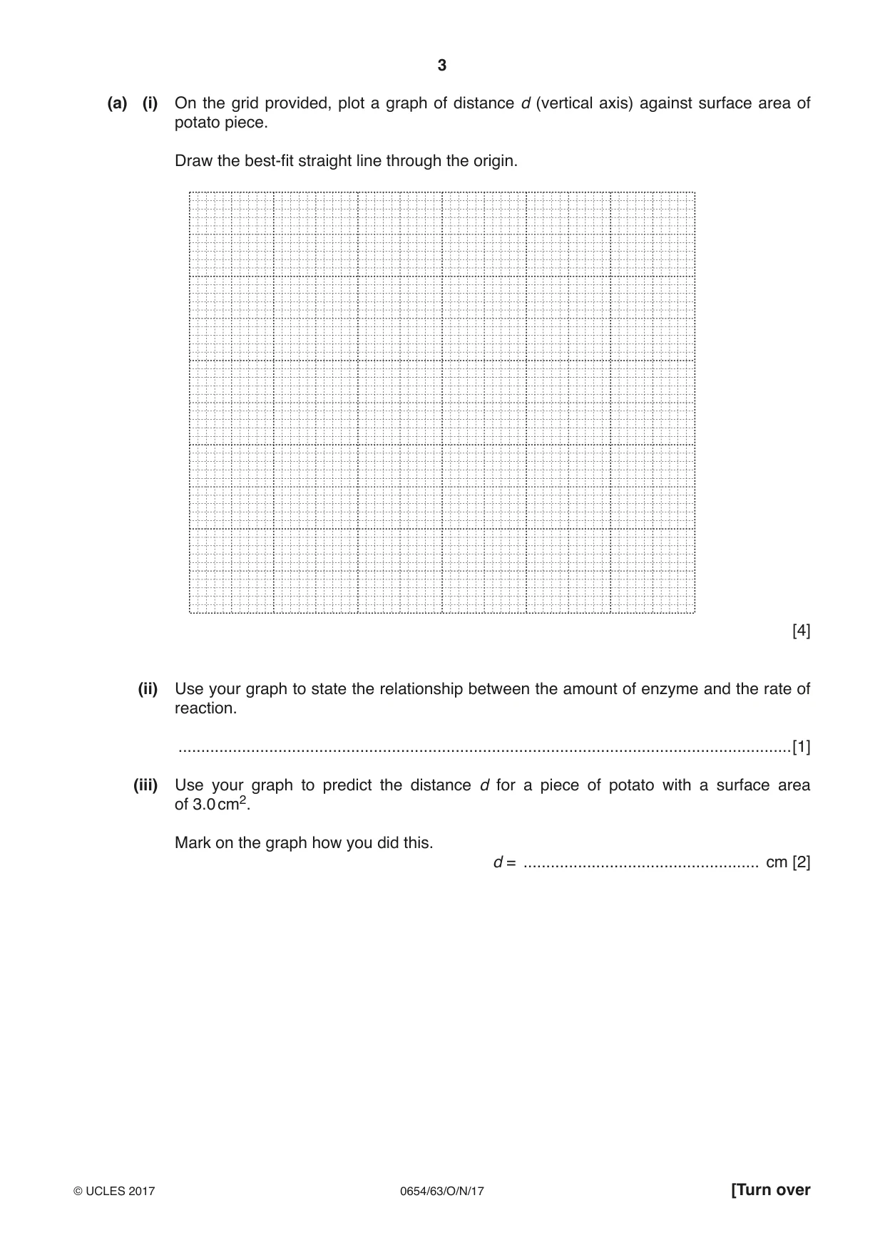 Cambridge IGCSE Sciences - Co-ordinated (Double) 0654 2017 Oct/Nov Paper 6 · Variant 3 question paper, page 3 of 20