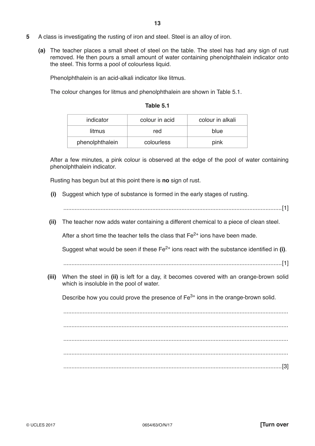 Cambridge IGCSE Sciences - Co-ordinated (Double) 0654 2017 Oct/Nov Paper 6 · Variant 3 question paper, page 13 of 20