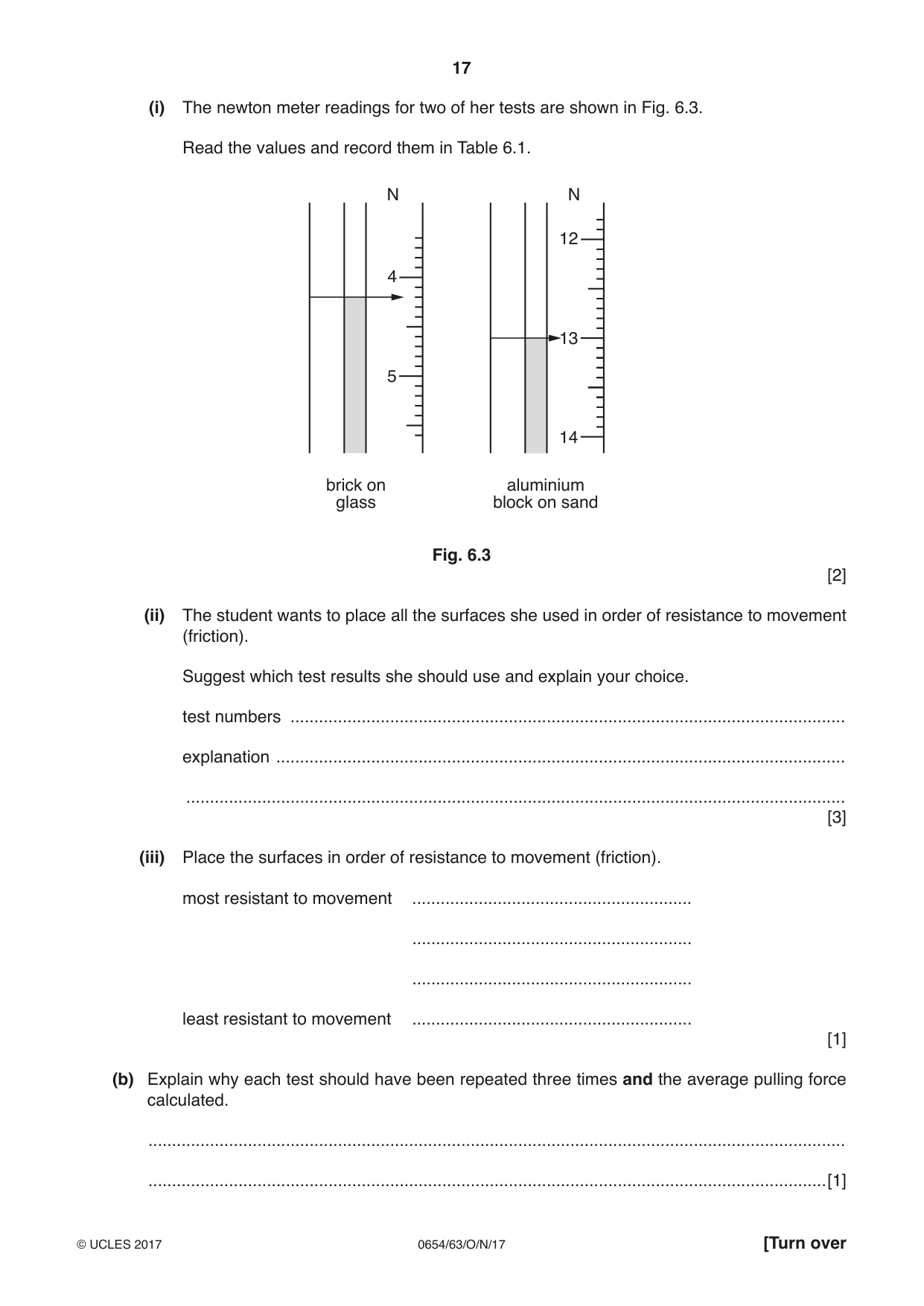 Cambridge IGCSE Sciences - Co-ordinated (Double) 0654 2017 Oct/Nov Paper 6 · Variant 3 question paper, page 17 of 20