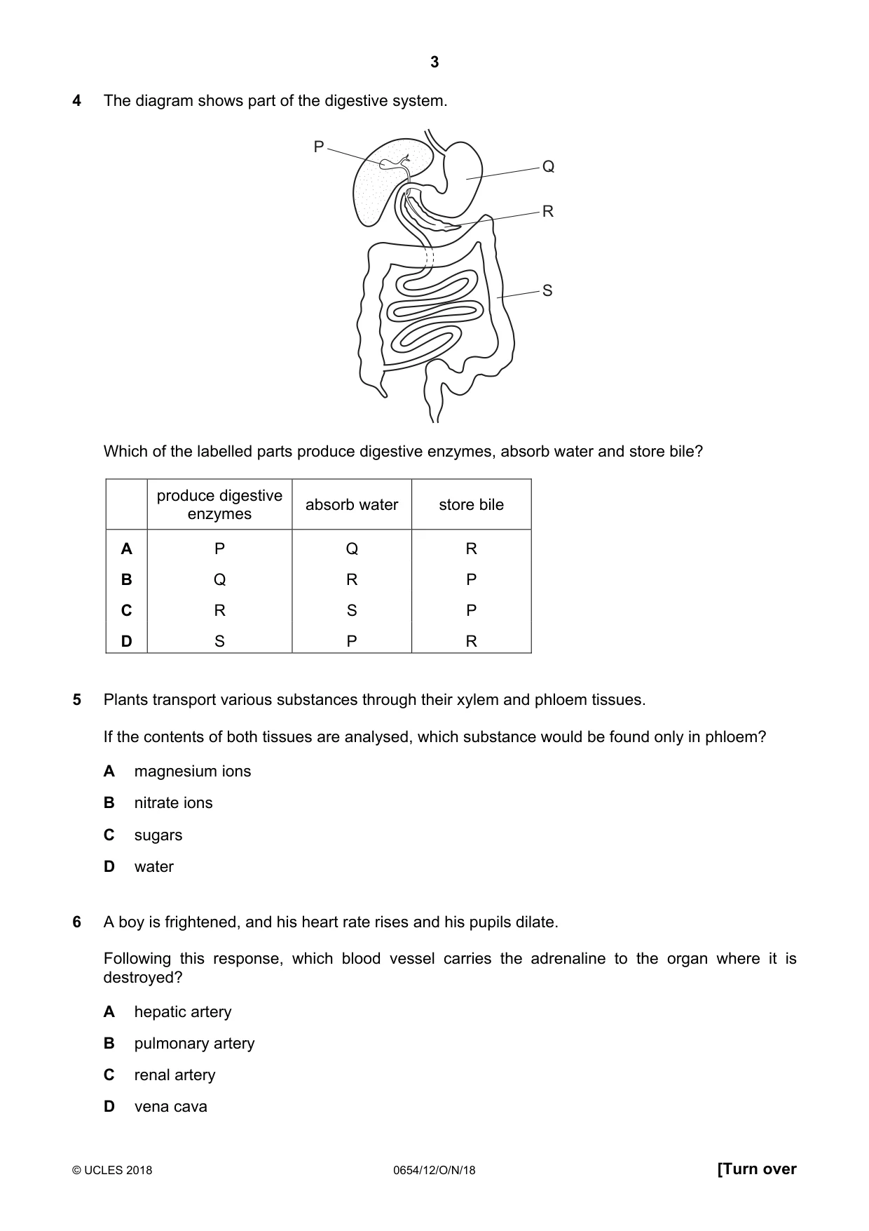 Cambridge IGCSE Sciences - Co-ordinated (Double) 0654 2018 Oct/Nov Paper 1 · Variant 2 question paper, page 3 of 20