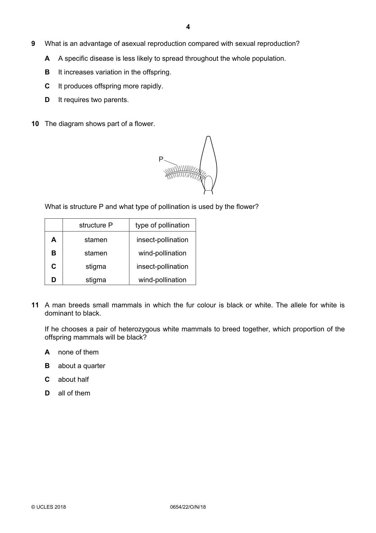 Cambridge IGCSE Sciences - Co-ordinated (Double) 0654 2018 Oct/Nov Paper 2 · Variant 2 question paper, page 4 of 16