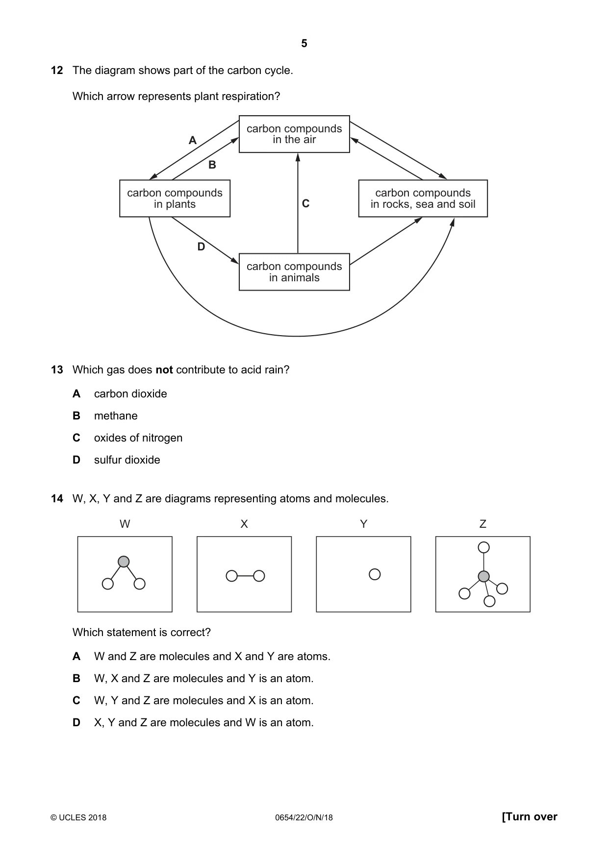 Cambridge IGCSE Sciences - Co-ordinated (Double) 0654 2018 Oct/Nov Paper 2 · Variant 2 question paper, page 5 of 16