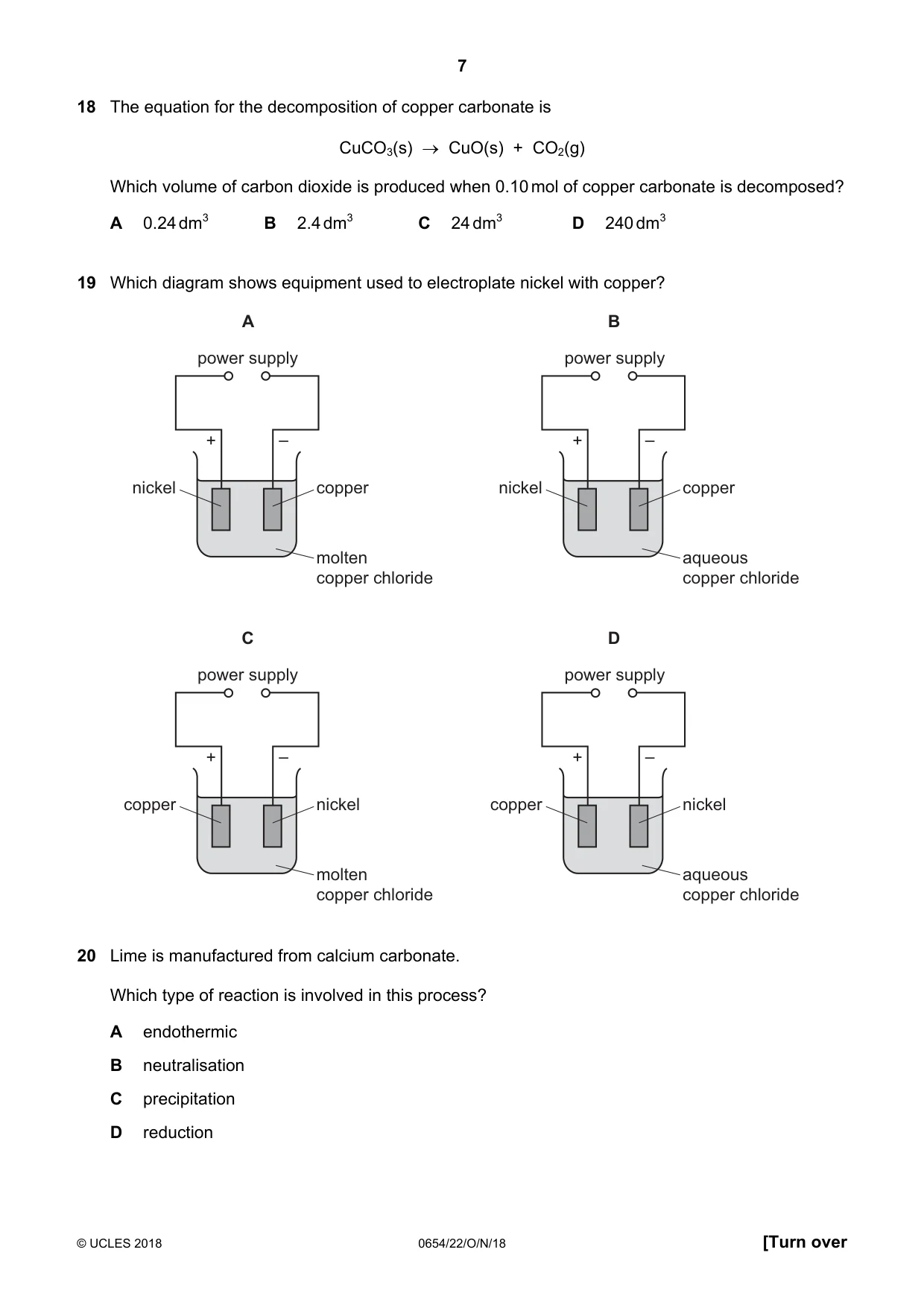 Cambridge IGCSE Sciences - Co-ordinated (Double) 0654 2018 Oct/Nov Paper 2 · Variant 2 question paper, page 7 of 16