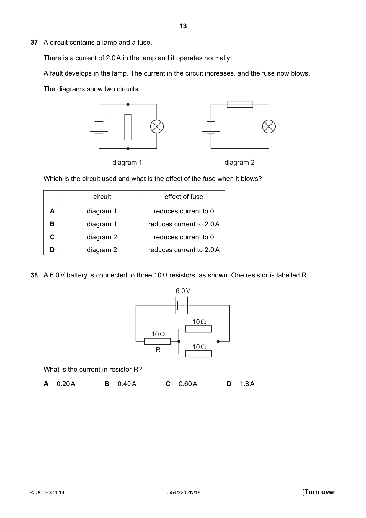 Cambridge IGCSE Sciences - Co-ordinated (Double) 0654 2018 Oct/Nov Paper 2 · Variant 2 question paper, page 13 of 16