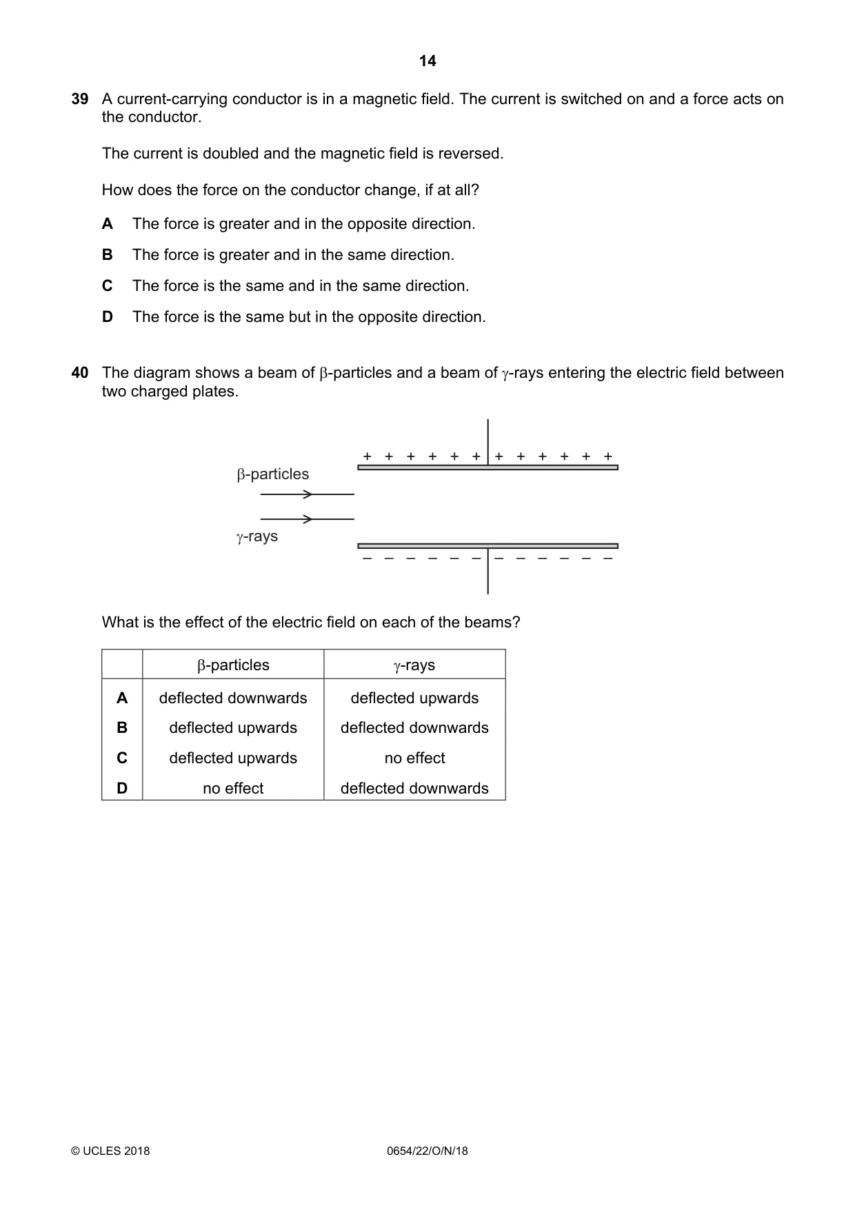 Cambridge IGCSE Sciences - Co-ordinated (Double) 0654 2018 Oct/Nov Paper 2 · Variant 2 question paper, page 14 of 16