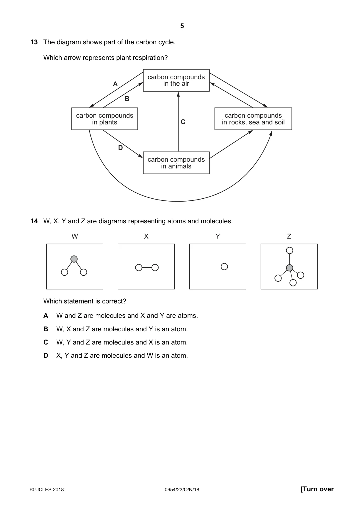 Cambridge IGCSE Sciences - Co-ordinated (Double) 0654 2018 Oct/Nov Paper 2 · Variant 3 question paper, page 5 of 16