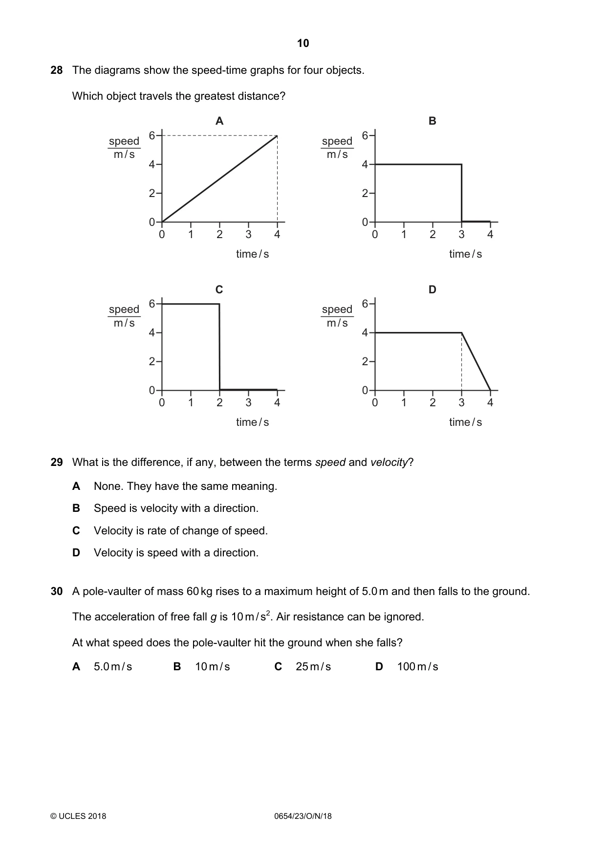Cambridge IGCSE Sciences - Co-ordinated (Double) 0654 2018 Oct/Nov Paper 2 · Variant 3 question paper, page 10 of 16