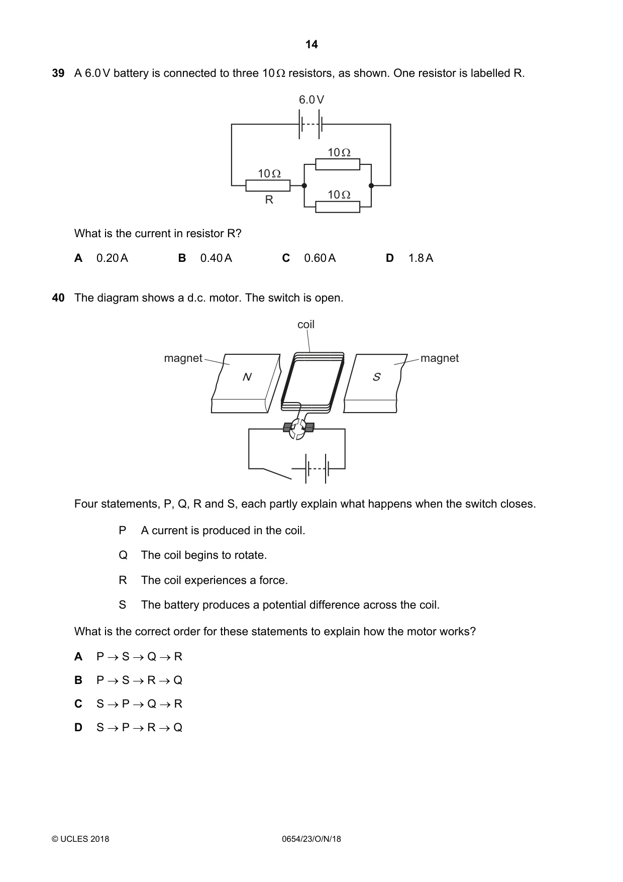 Cambridge IGCSE Sciences - Co-ordinated (Double) 0654 2018 Oct/Nov Paper 2 · Variant 3 question paper, page 14 of 16