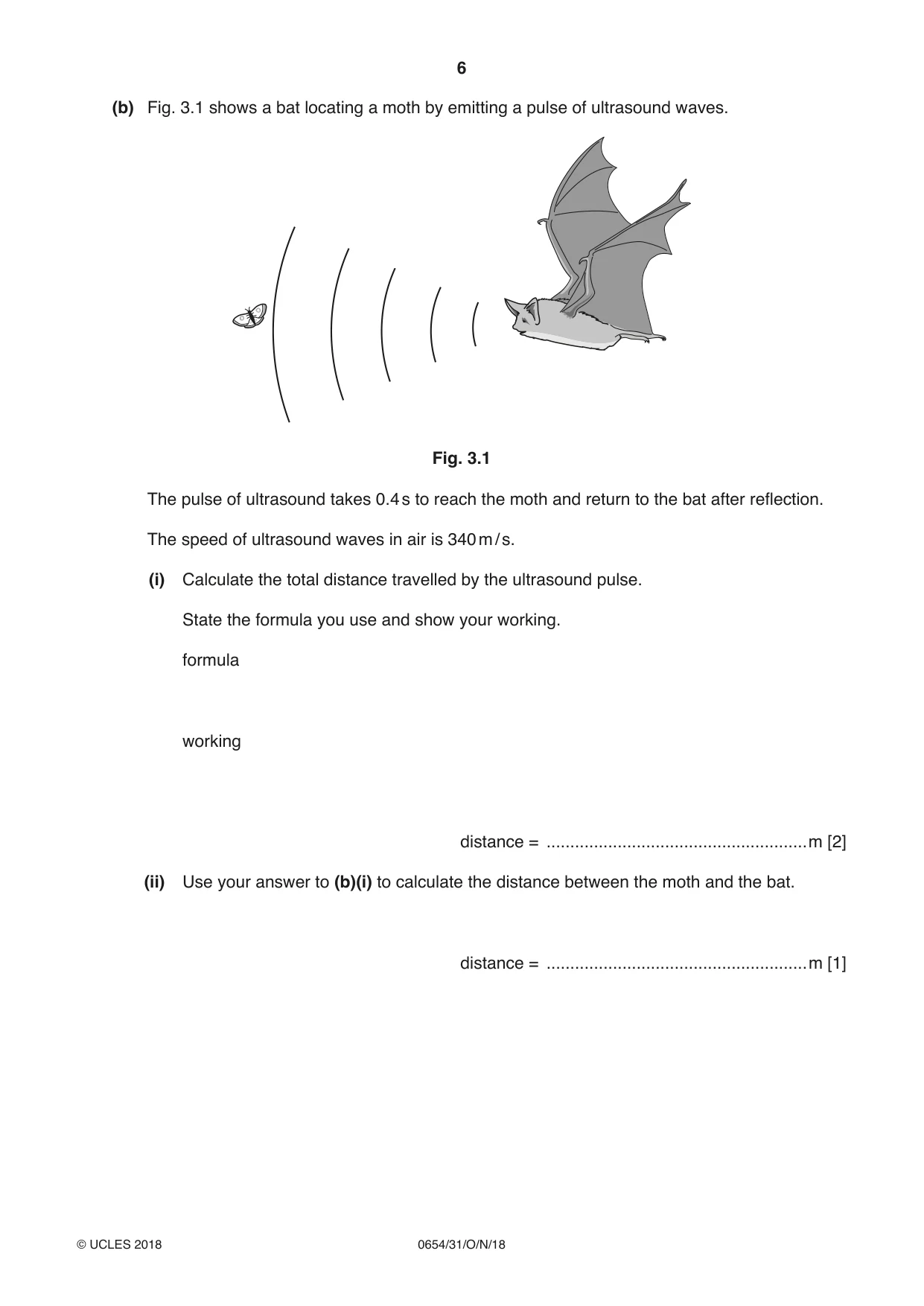 Cambridge IGCSE Sciences - Co-ordinated (Double) 0654 2018 Oct/Nov Paper 3 · Variant 1 question paper, page 6 of 28
