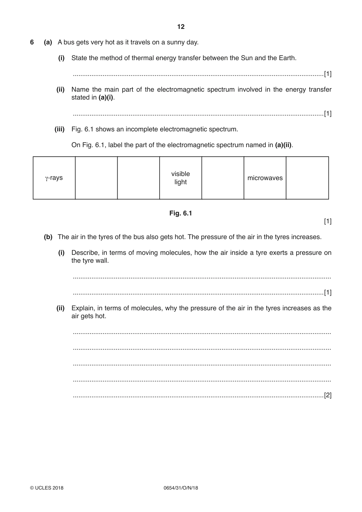 Cambridge IGCSE Sciences - Co-ordinated (Double) 0654 2018 Oct/Nov Paper 3 · Variant 1 question paper, page 12 of 28