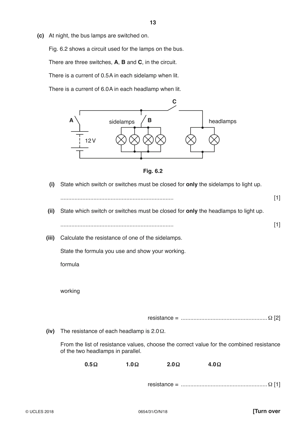 Cambridge IGCSE Sciences - Co-ordinated (Double) 0654 2018 Oct/Nov Paper 3 · Variant 1 question paper, page 13 of 28