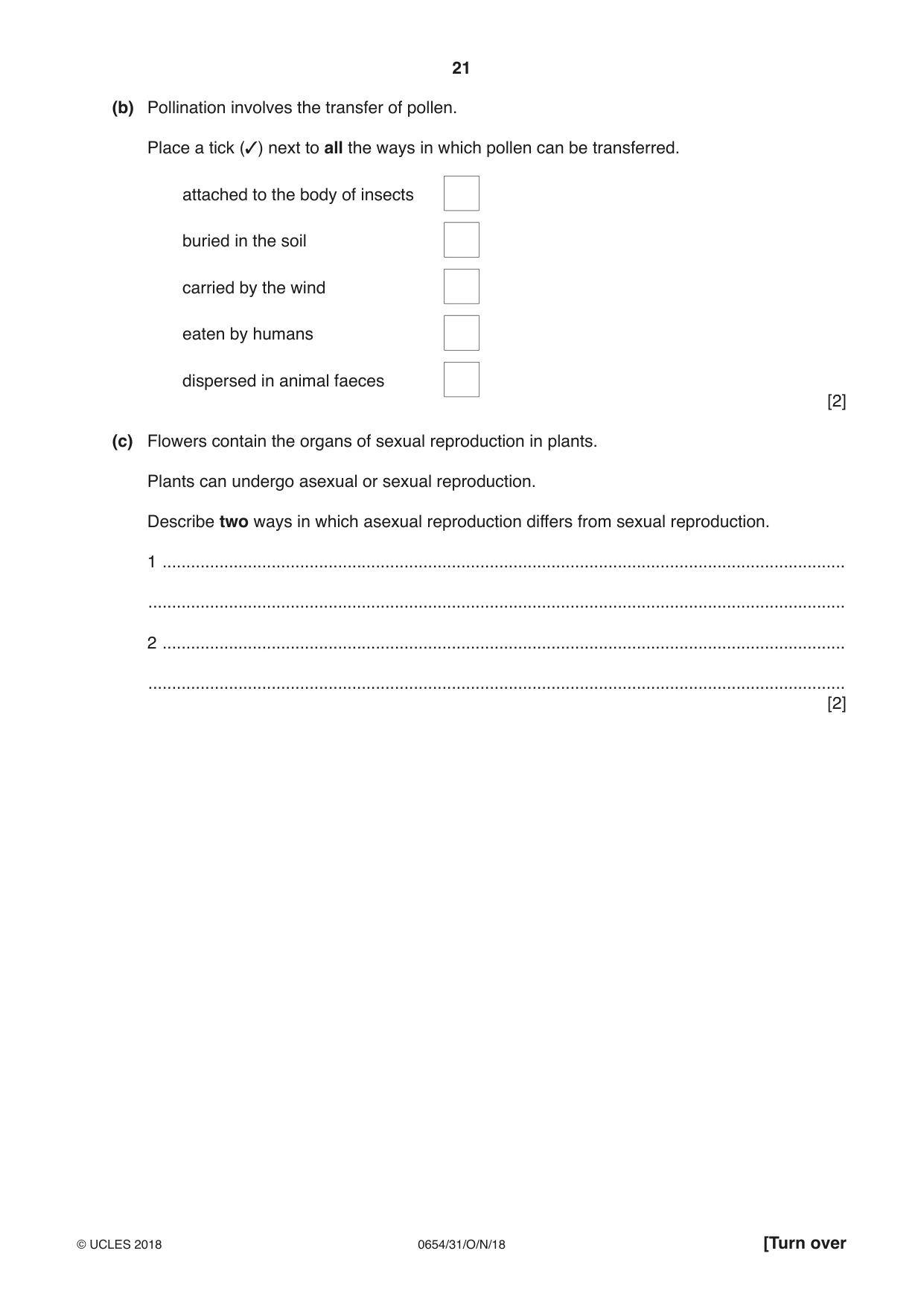 Cambridge IGCSE Sciences - Co-ordinated (Double) 0654 2018 Oct/Nov Paper 3 · Variant 1 question paper, page 21 of 28