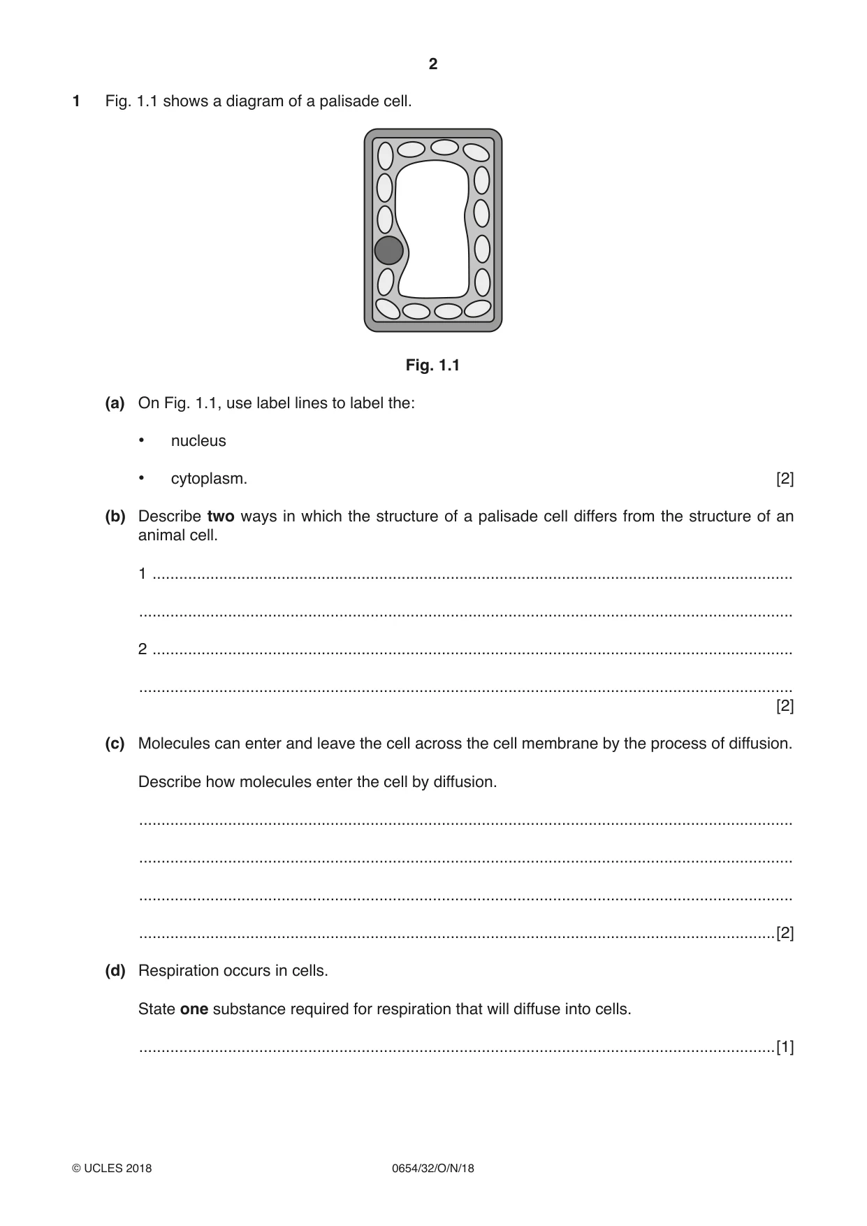Cambridge IGCSE Sciences - Co-ordinated (Double) 0654 2018 Oct/Nov Paper 3 · Variant 2 question paper, page 2 of 28