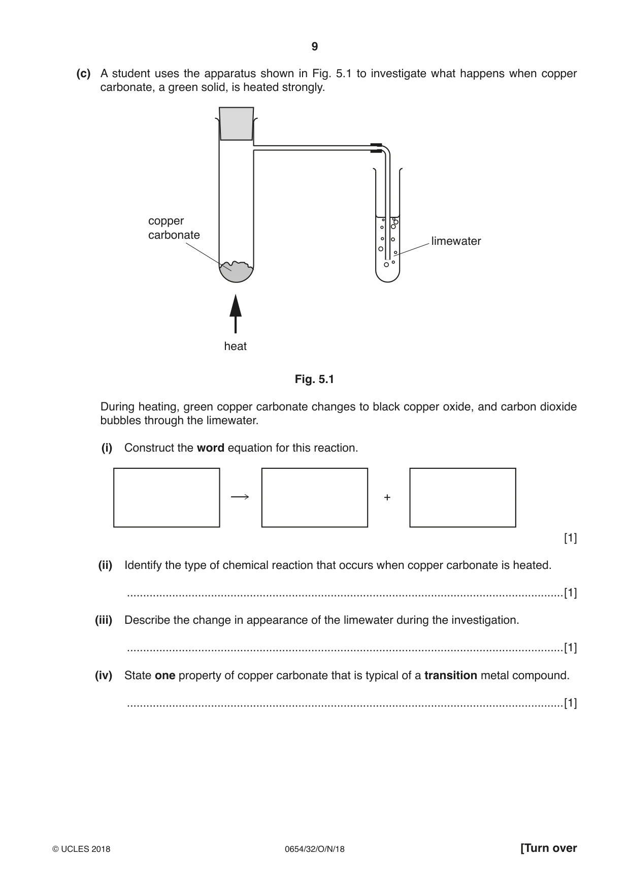 Cambridge IGCSE Sciences - Co-ordinated (Double) 0654 2018 Oct/Nov Paper 3 · Variant 2 question paper, page 9 of 28