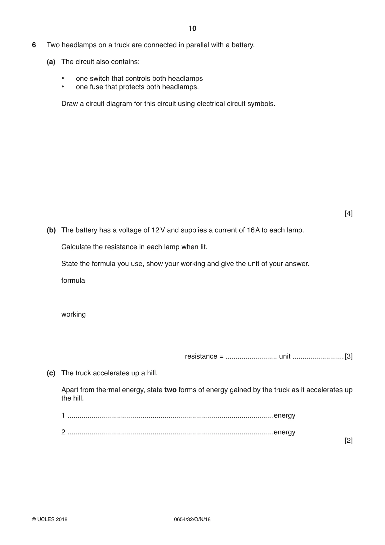Cambridge IGCSE Sciences - Co-ordinated (Double) 0654 2018 Oct/Nov Paper 3 · Variant 2 question paper, page 10 of 28
