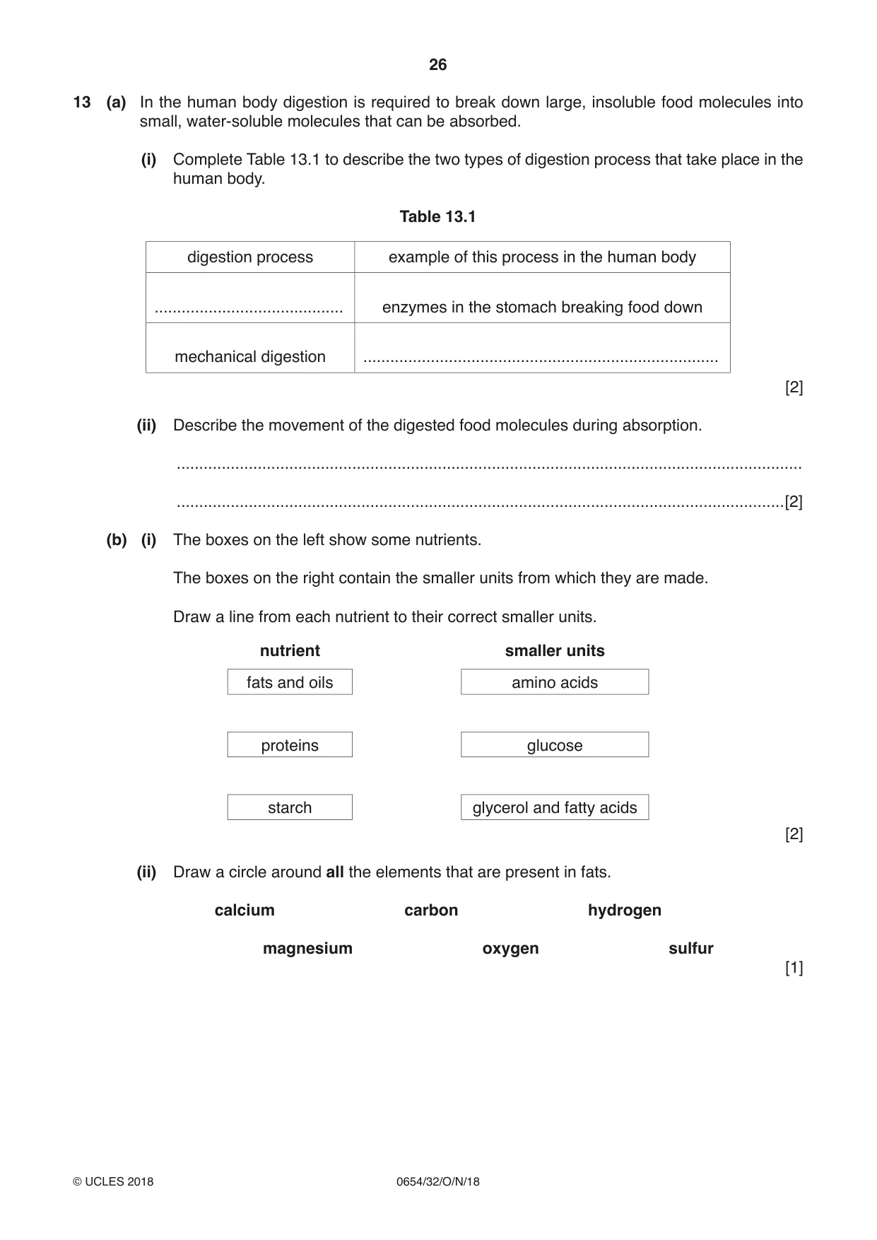 Cambridge IGCSE Sciences - Co-ordinated (Double) 0654 2018 Oct/Nov Paper 3 · Variant 2 question paper, page 26 of 28