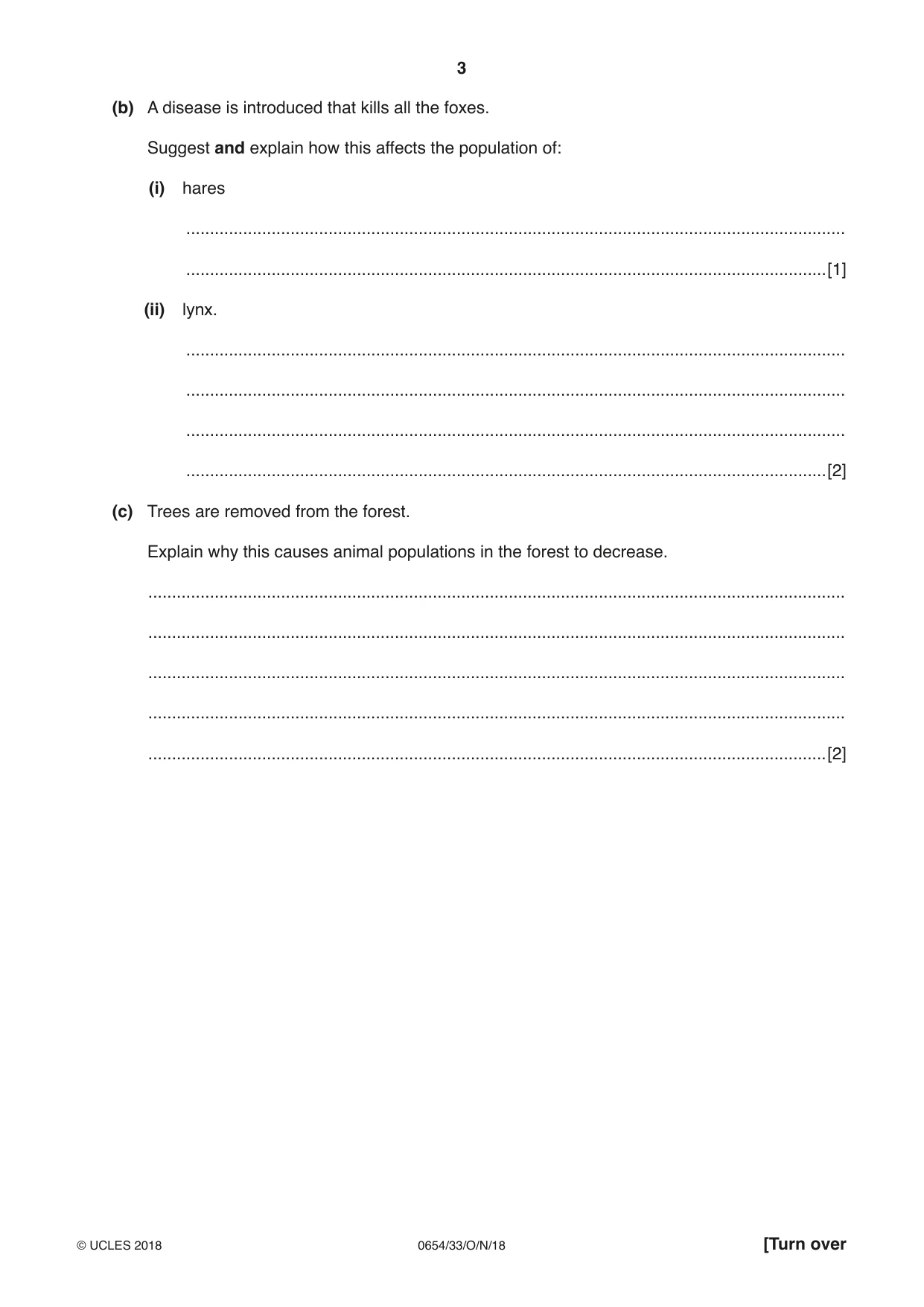 Cambridge IGCSE Sciences - Co-ordinated (Double) 0654 2018 Oct/Nov Paper 3 · Variant 3 question paper, page 3 of 28