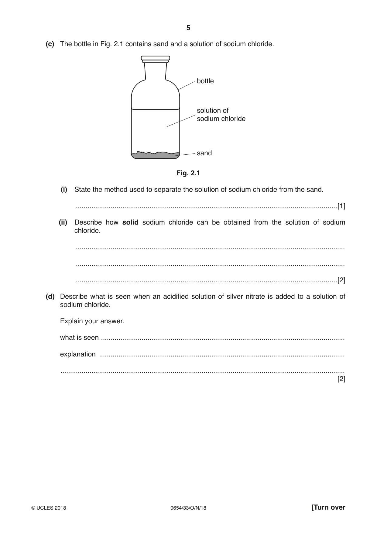 Cambridge IGCSE Sciences - Co-ordinated (Double) 0654 2018 Oct/Nov Paper 3 · Variant 3 question paper, page 5 of 28