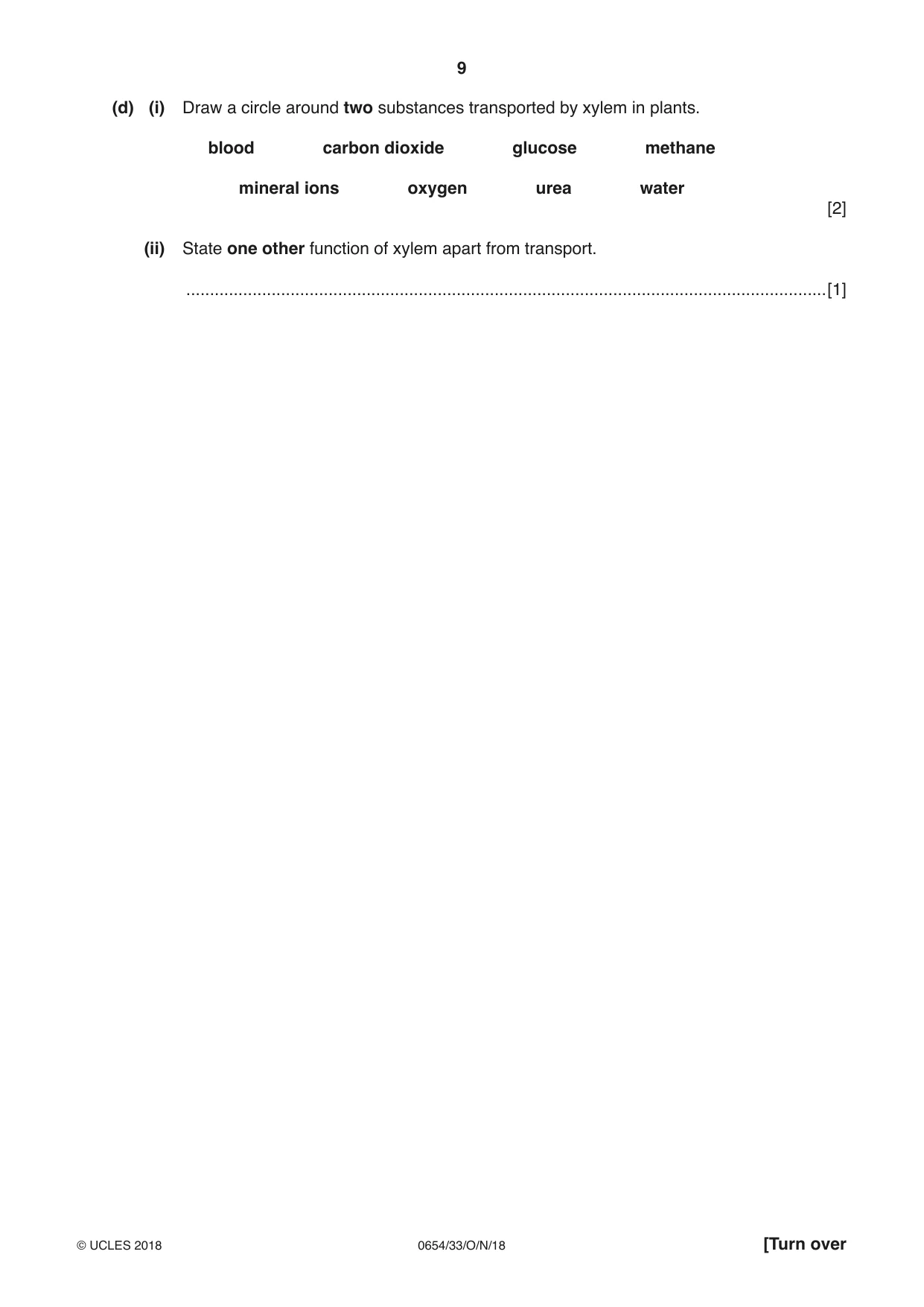 Cambridge IGCSE Sciences - Co-ordinated (Double) 0654 2018 Oct/Nov Paper 3 · Variant 3 question paper, page 9 of 28
