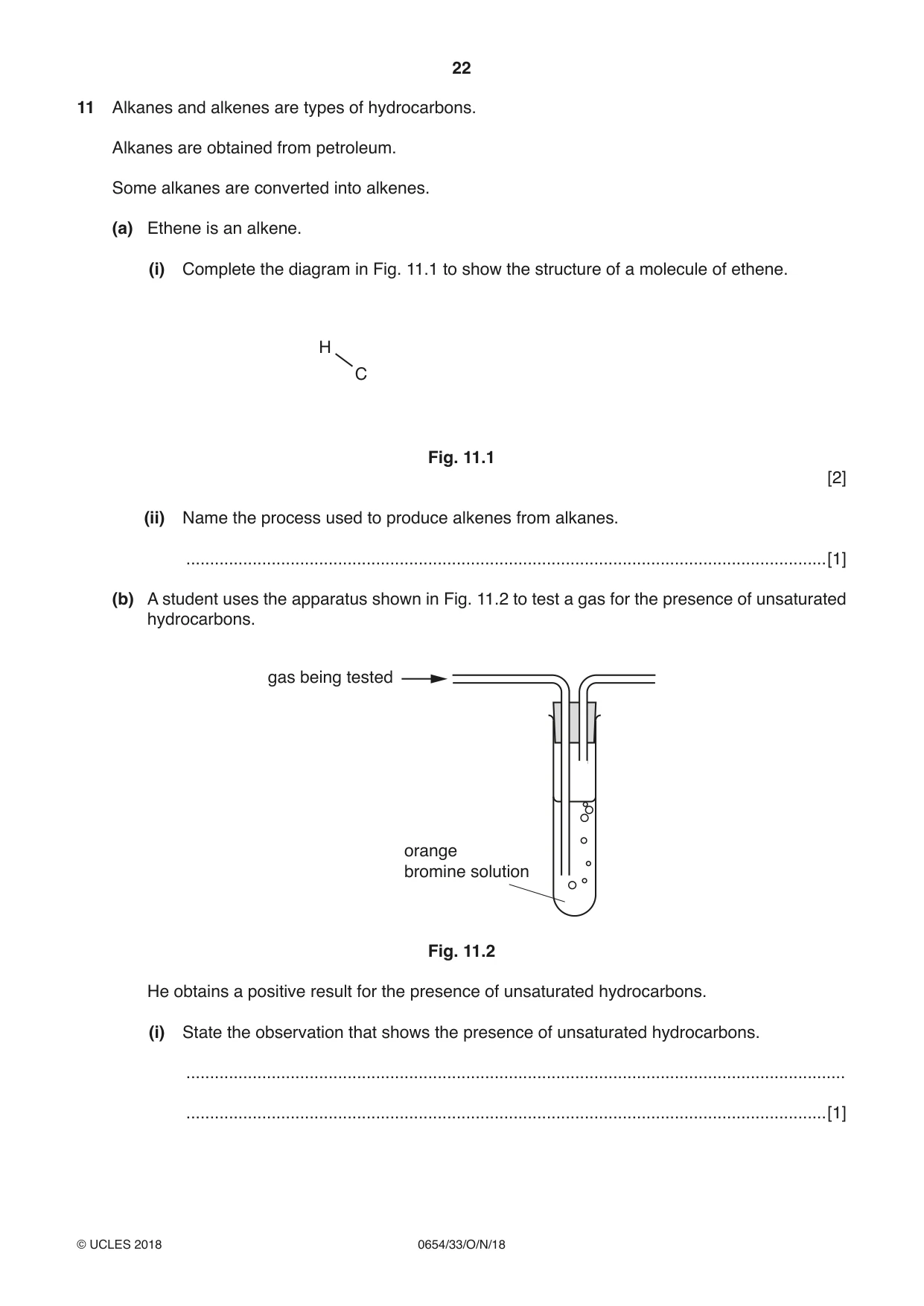 Cambridge IGCSE Sciences - Co-ordinated (Double) 0654 2018 Oct/Nov Paper 3 · Variant 3 question paper, page 22 of 28
