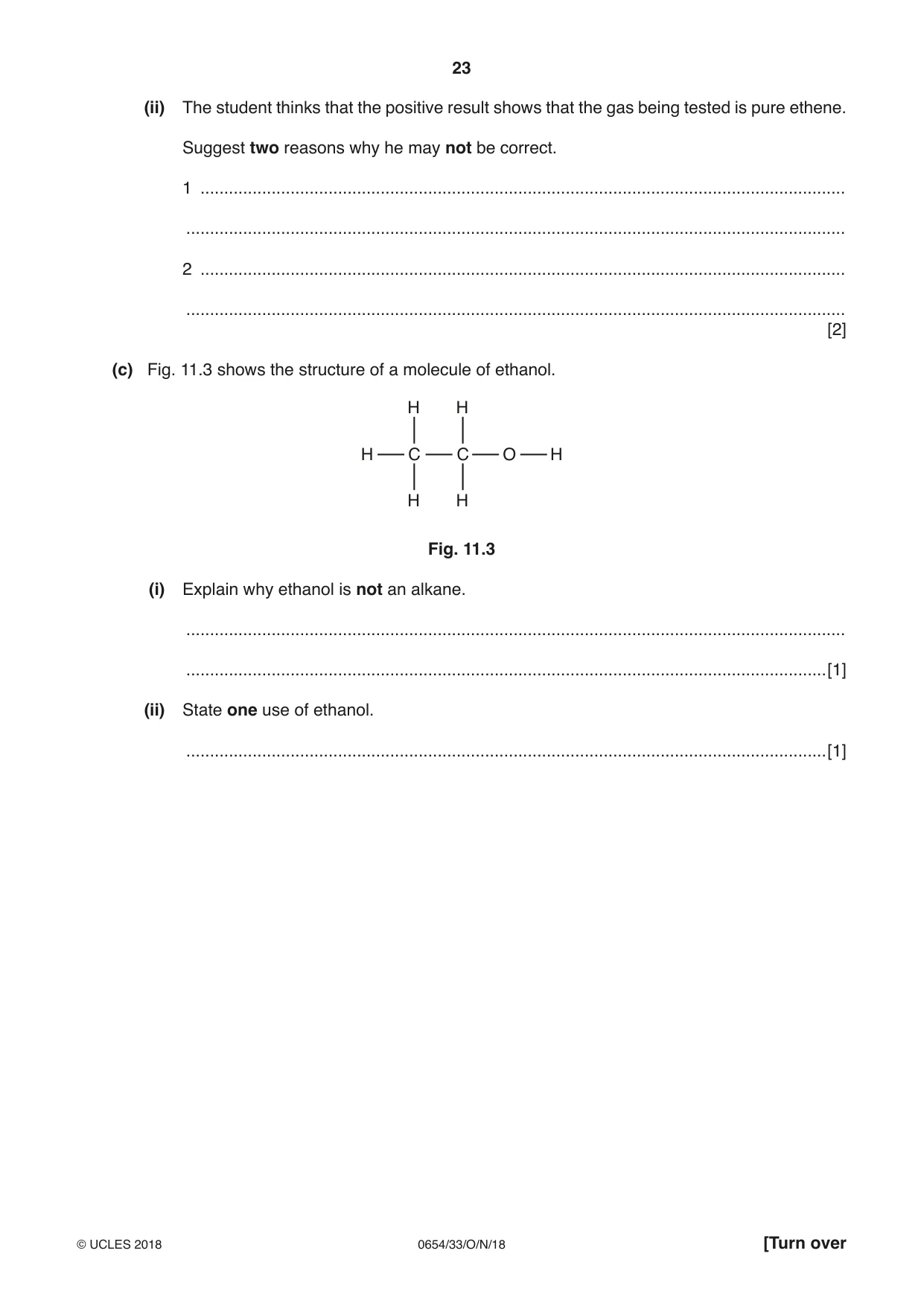 Cambridge IGCSE Sciences - Co-ordinated (Double) 0654 2018 Oct/Nov Paper 3 · Variant 3 question paper, page 23 of 28