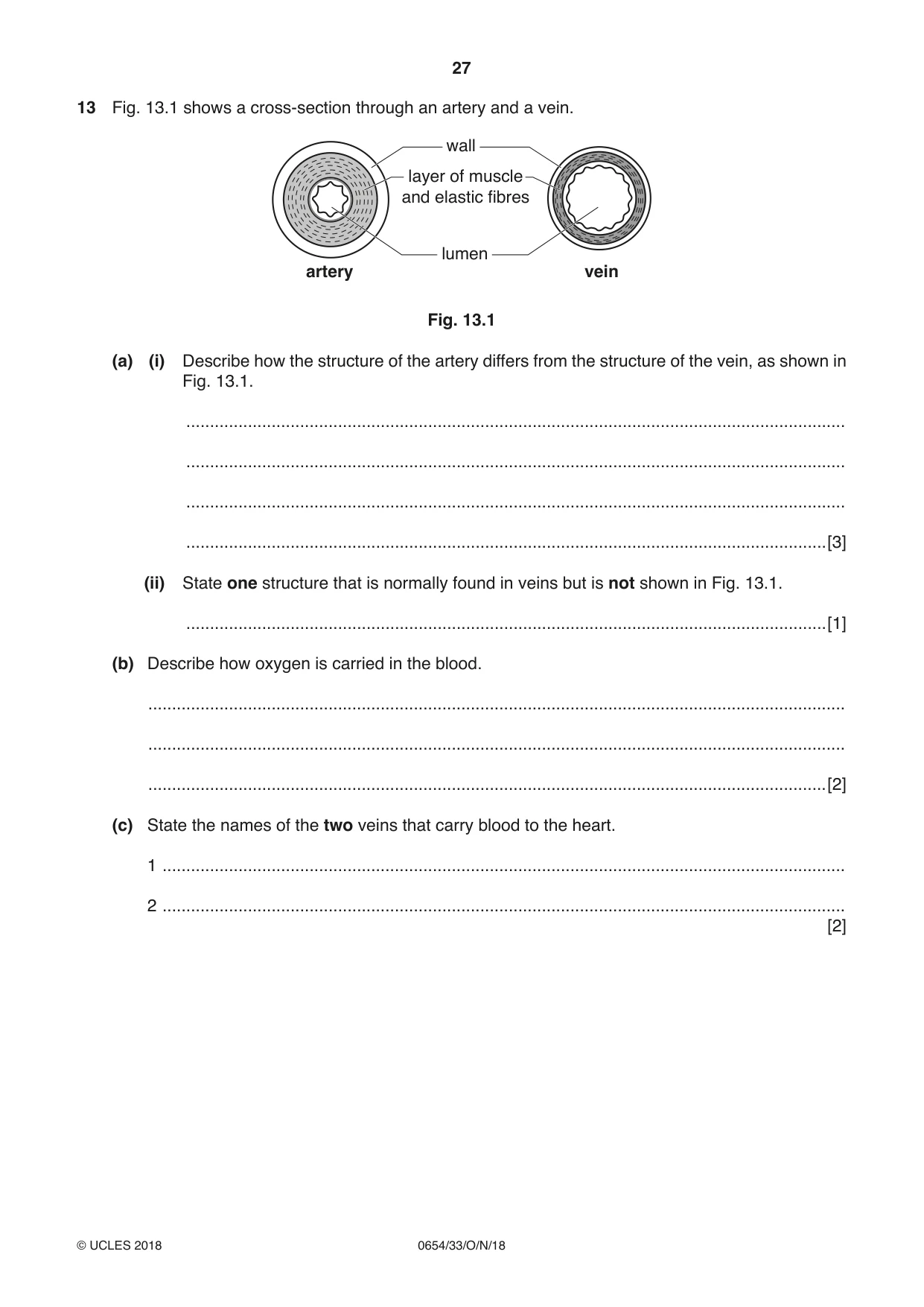 Cambridge IGCSE Sciences - Co-ordinated (Double) 0654 2018 Oct/Nov Paper 3 · Variant 3 question paper, page 27 of 28