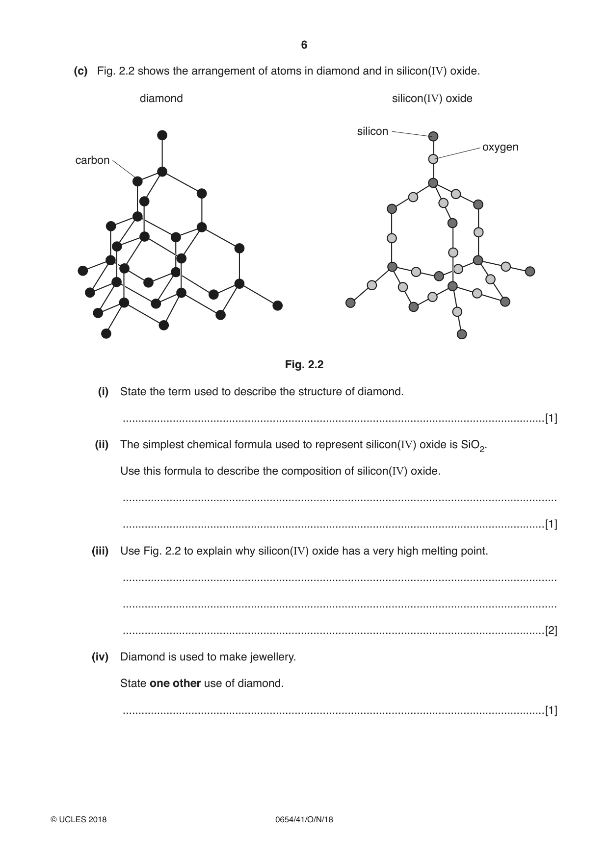Cambridge IGCSE Sciences - Co-ordinated (Double) 0654 2018 Oct/Nov Paper 4 · Variant 1 question paper, page 6 of 28