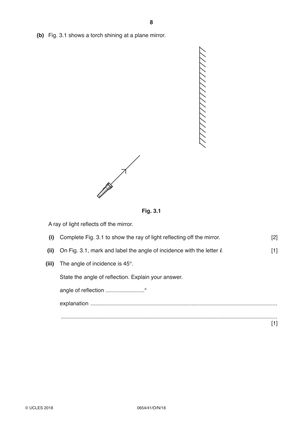 Cambridge IGCSE Sciences - Co-ordinated (Double) 0654 2018 Oct/Nov Paper 4 · Variant 1 question paper, page 8 of 28