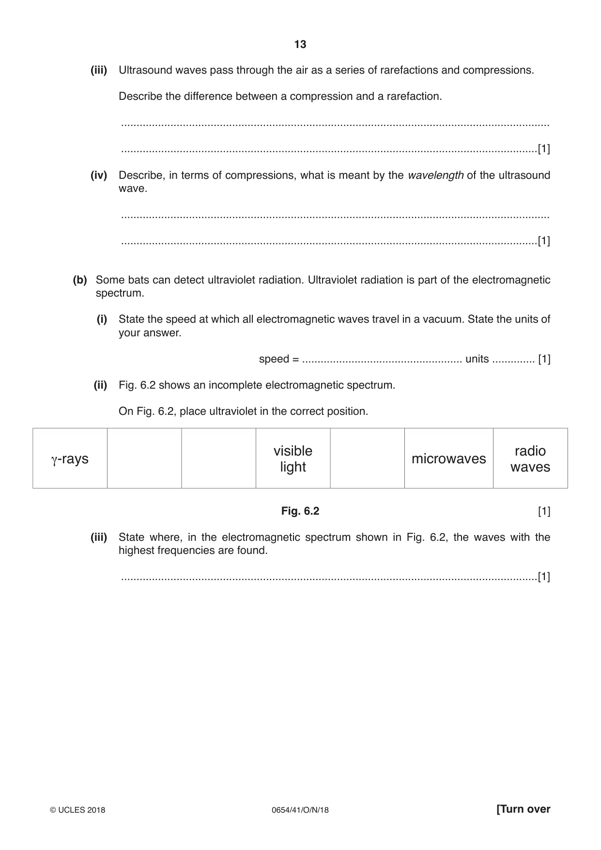 Cambridge IGCSE Sciences - Co-ordinated (Double) 0654 2018 Oct/Nov Paper 4 · Variant 1 question paper, page 13 of 28