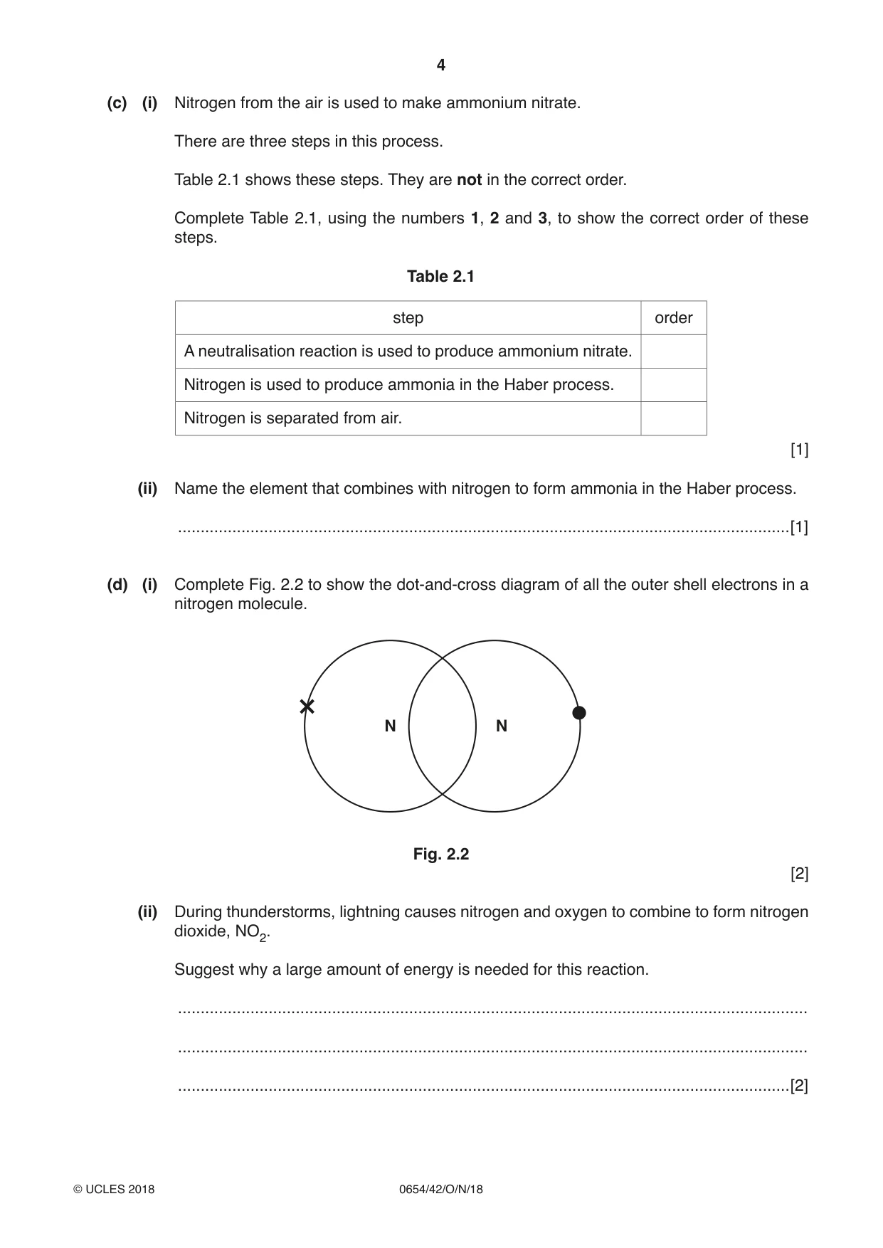 Cambridge IGCSE Sciences - Co-ordinated (Double) 0654 2018 Oct/Nov Paper 4 · Variant 2 question paper, page 4 of 36