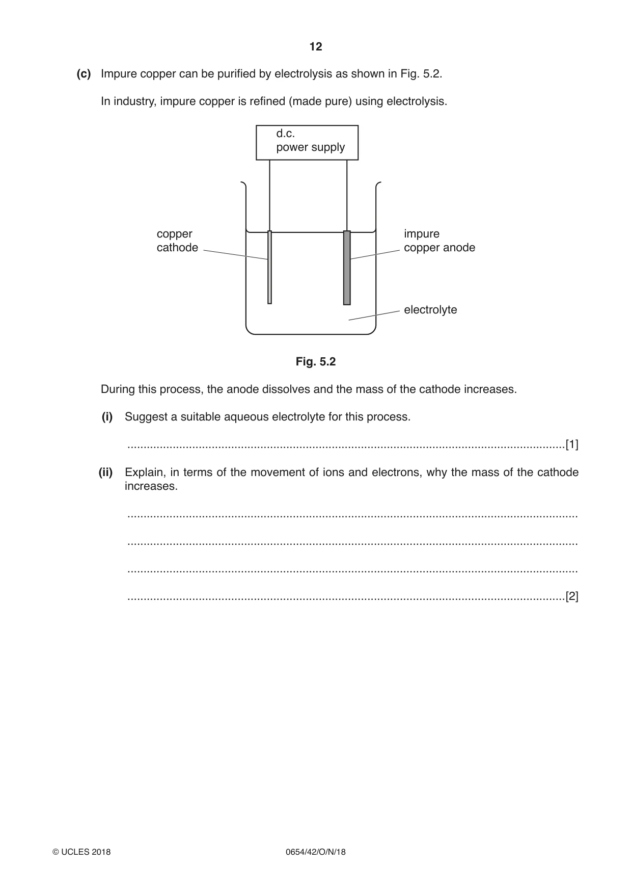 Cambridge IGCSE Sciences - Co-ordinated (Double) 0654 2018 Oct/Nov Paper 4 · Variant 2 question paper, page 12 of 36